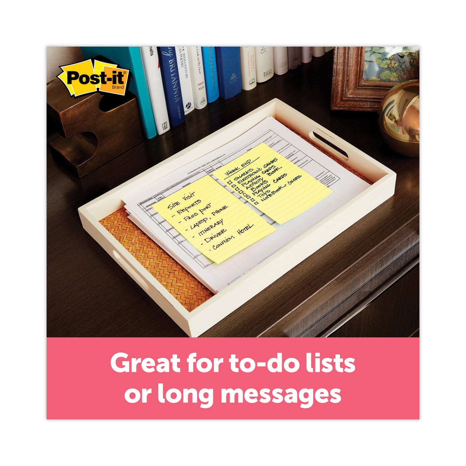Pads in Canary Yellow, Note Ruled, 4" x 6", 90 Sheets/Pad, 5 Pads/Pack - 