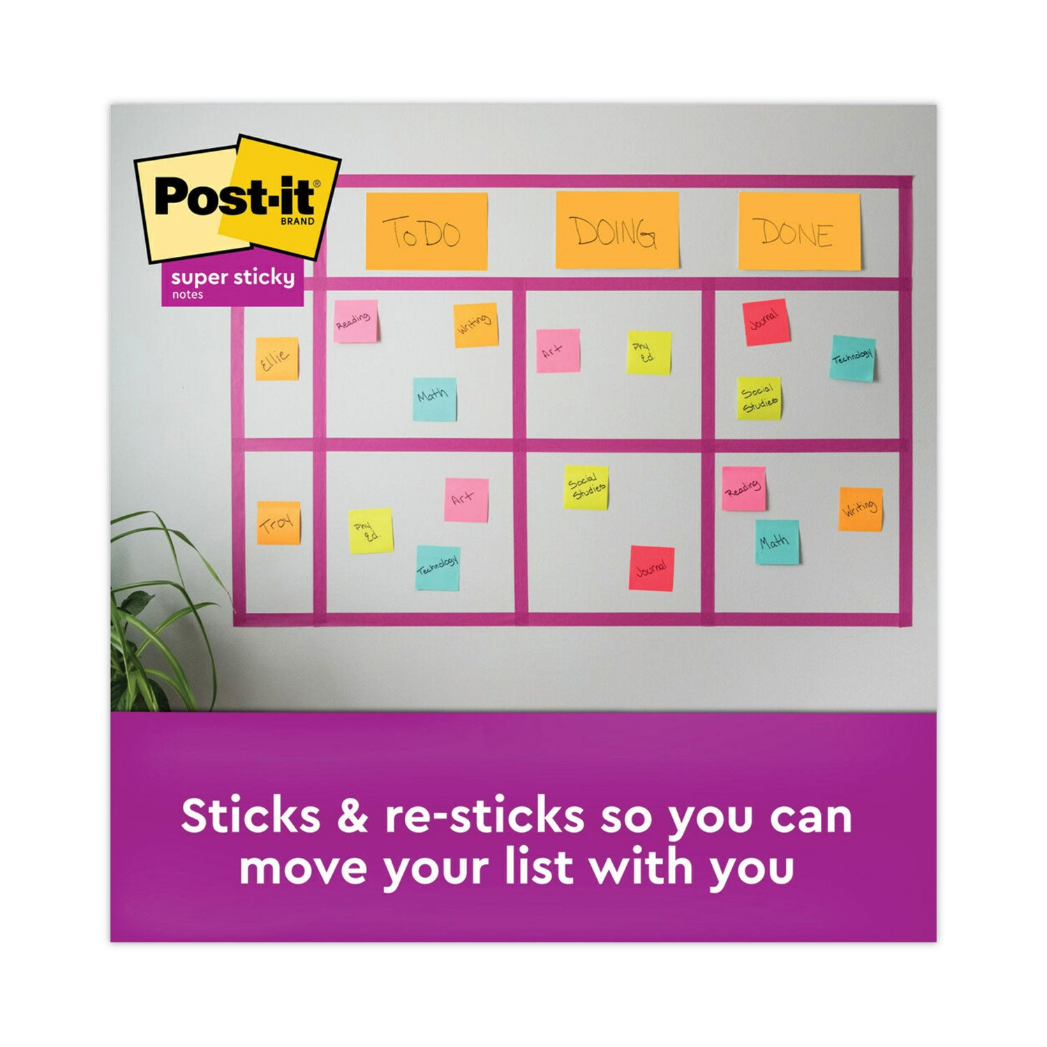 Meeting Notes in Energy Boost Collection Colors, 8" x 6", 45 Sheets/Pad, 4 Pads/Pack - 