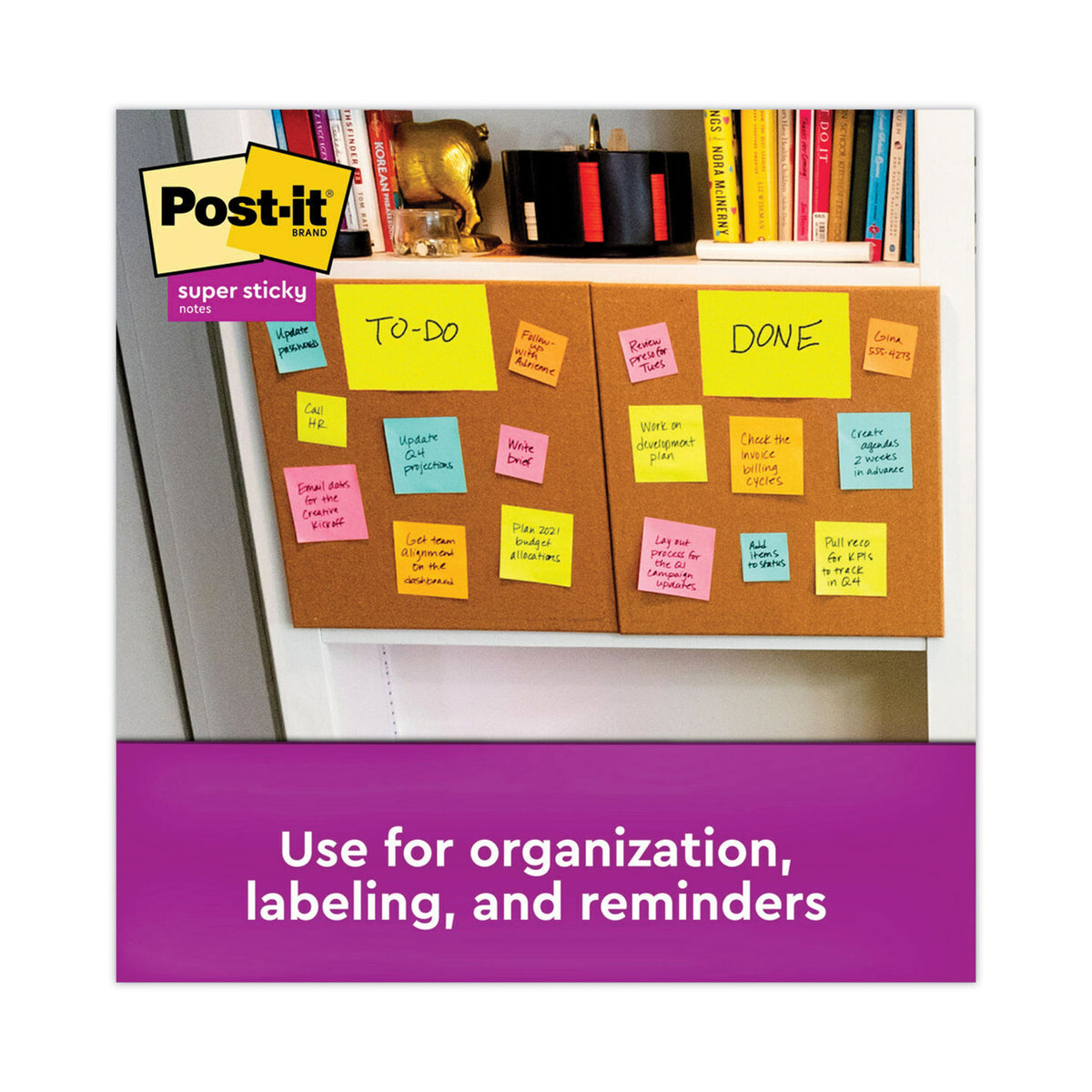 Meeting Notes in Energy Boost Collection Colors, 8" x 6", 45 Sheets/Pad, 4 Pads/Pack