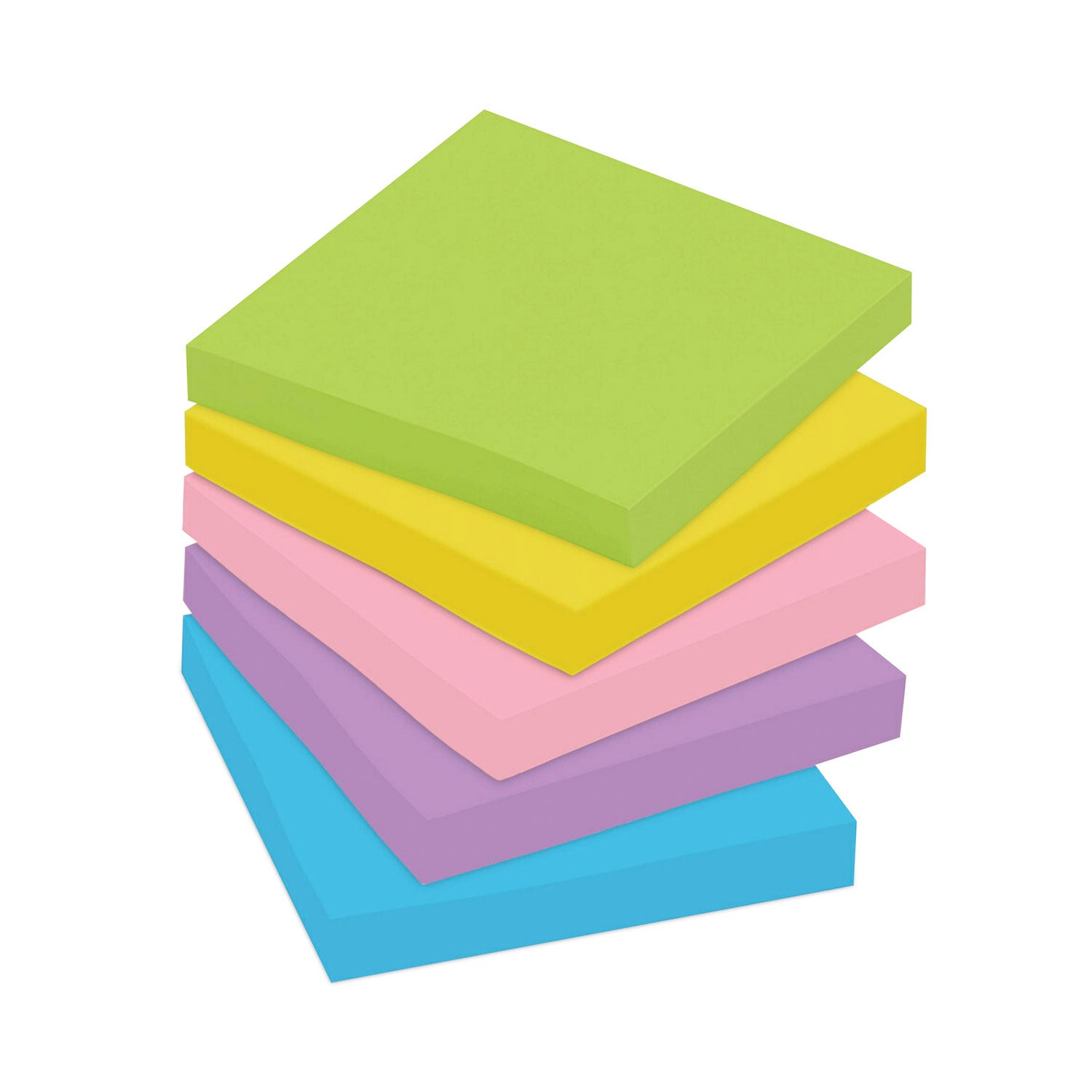 Original Pads in Floral Fantasy Collection Colors, Cabinet Pack, 3" x 3", 100 Sheets/Pad, 18 Pads/Pack