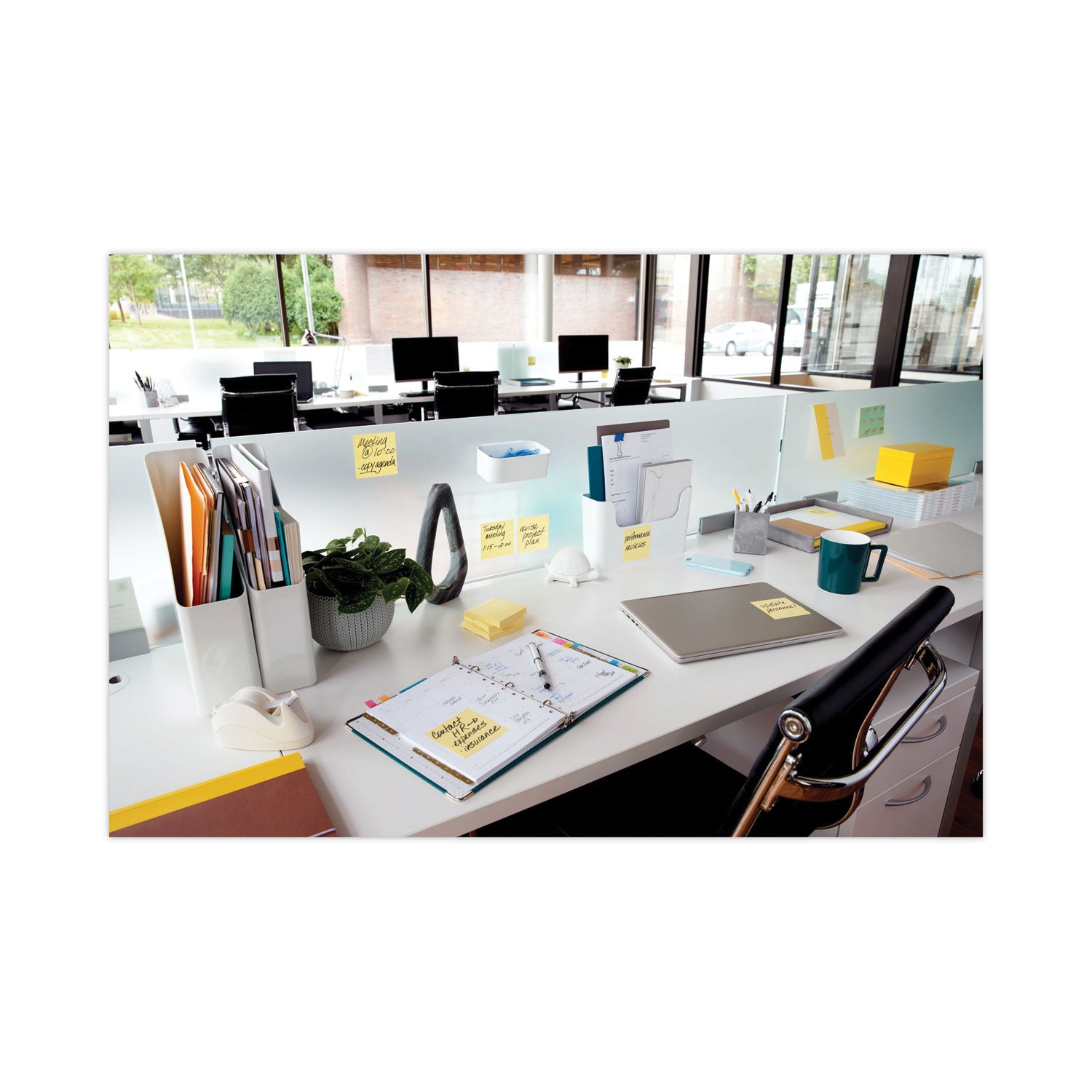 Pads in Canary Yellow, 3" x 5", 90 Sheets/Pad, 12 Pads/Pack - 