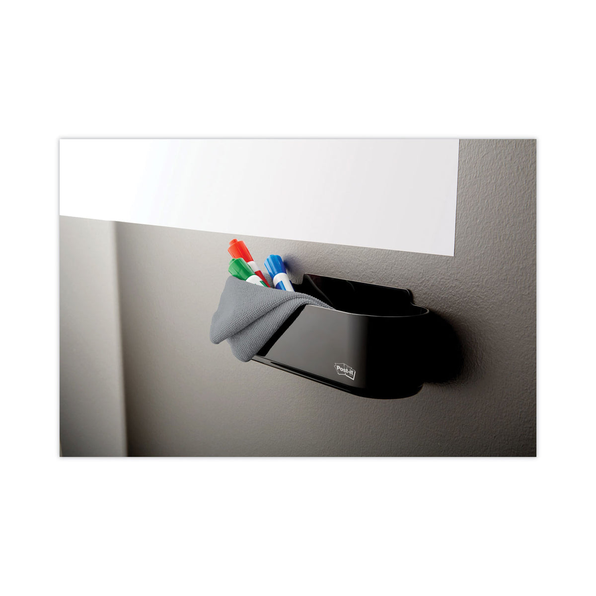 Dry Erase Accessory Tray, 8.5 x 3 x 5.25, Black