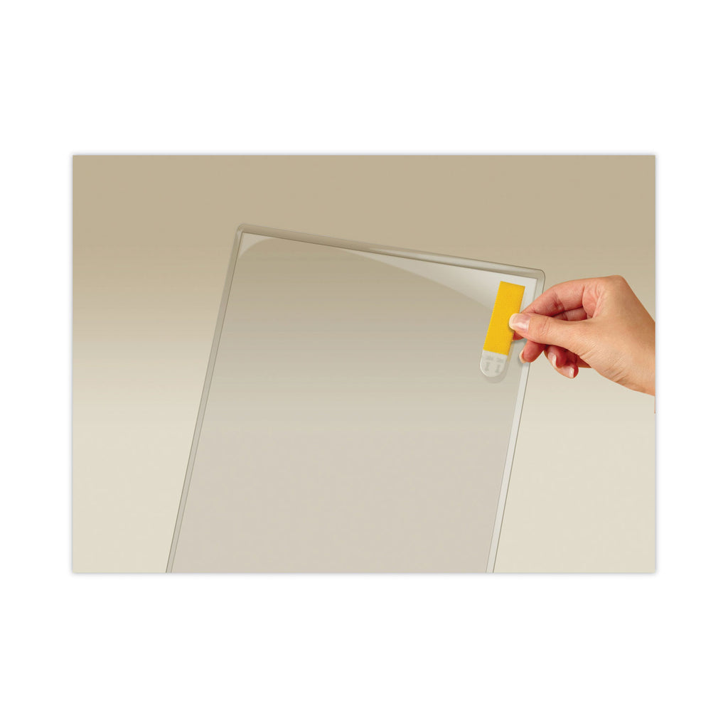 Display Pocket, Removable Interlocking Fasteners, Plastic, 8.5 x 11, Clear