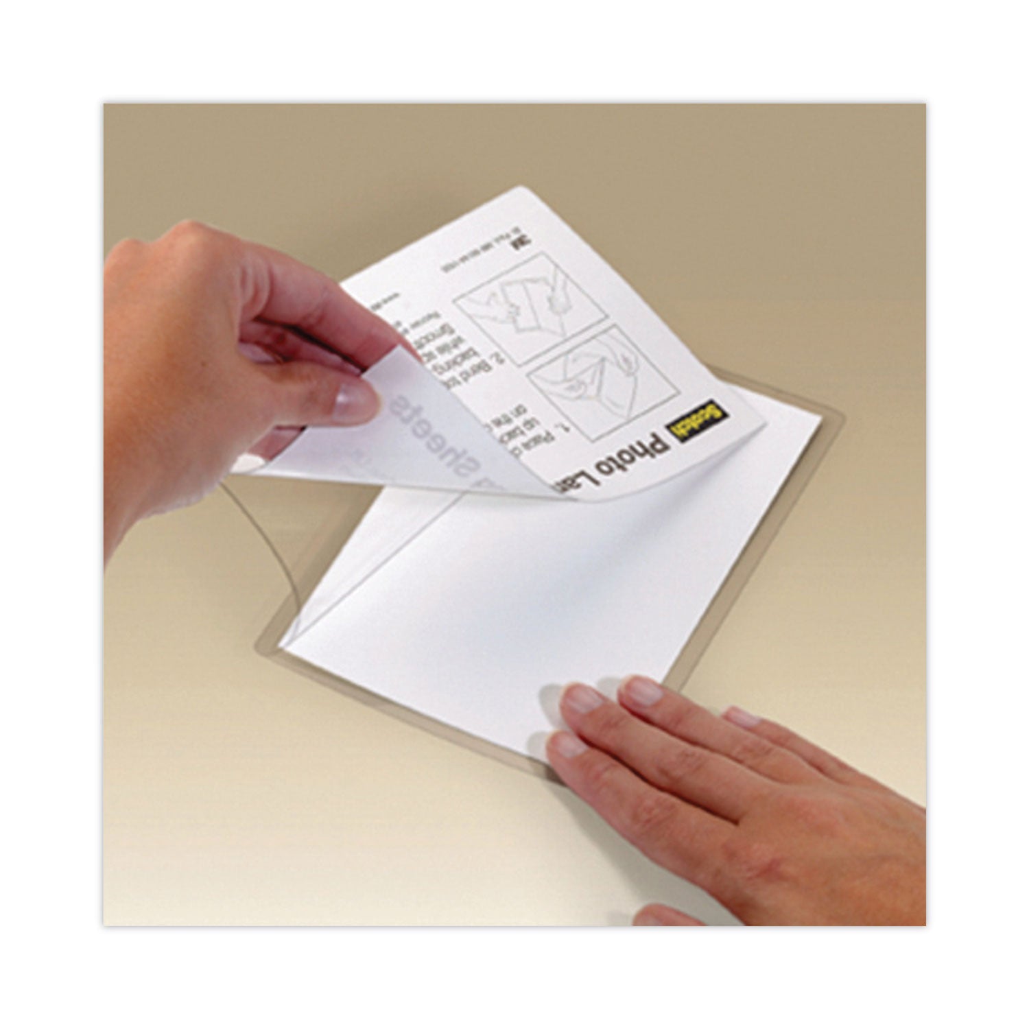 Self-Sealing Laminating Pouches, 9.5 mil, 9" x 11.5", Gloss Clear, 25/Pack - 