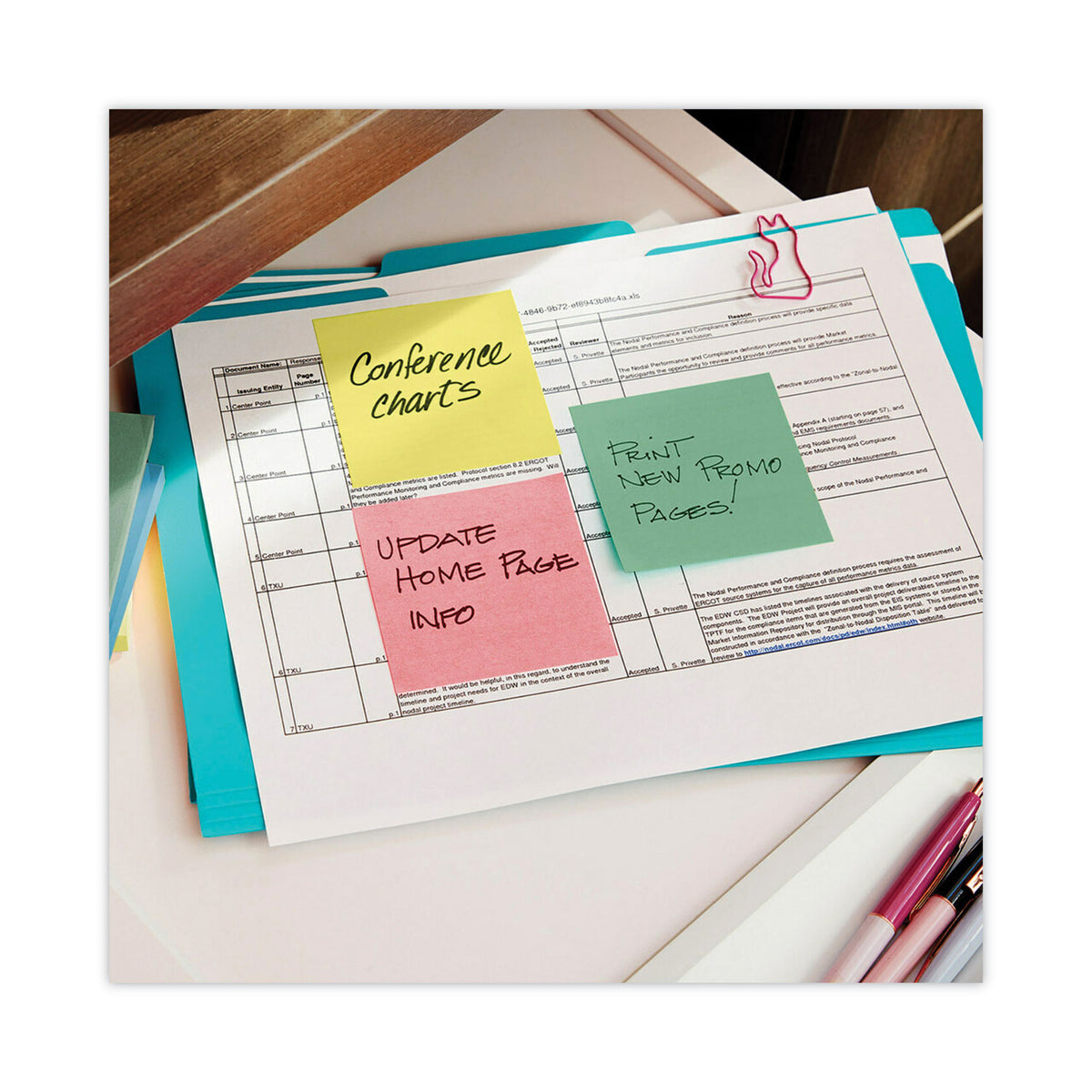 Original Pop-up Refill, Beachside Cafe Collection Alternating-Color Value Pack, 3" x 3", 100 Sheets/Pad, 12 Pads/Pack