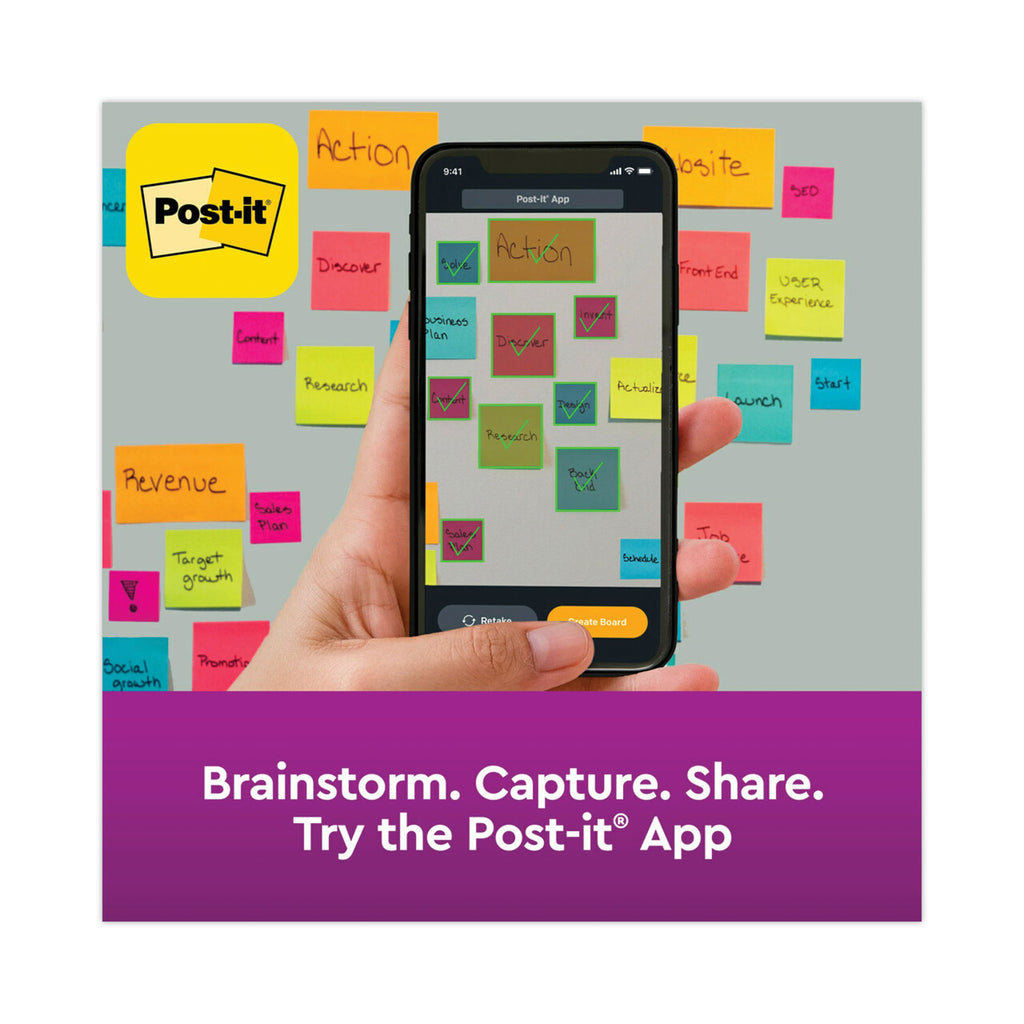 Pop-up 3 x 3 Note Refill, 3" x 3", Energy Boost Collection Colors, 90 Sheets/Pad, 18 Pads/Pack