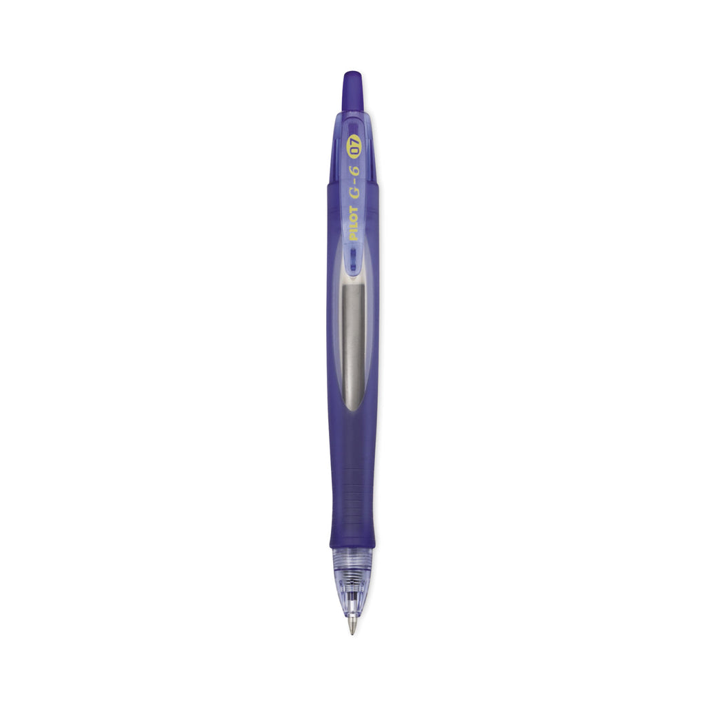G6 Gel Pen, Retractable, Fine 0.7 mm, Blue Ink, Blue Barrel