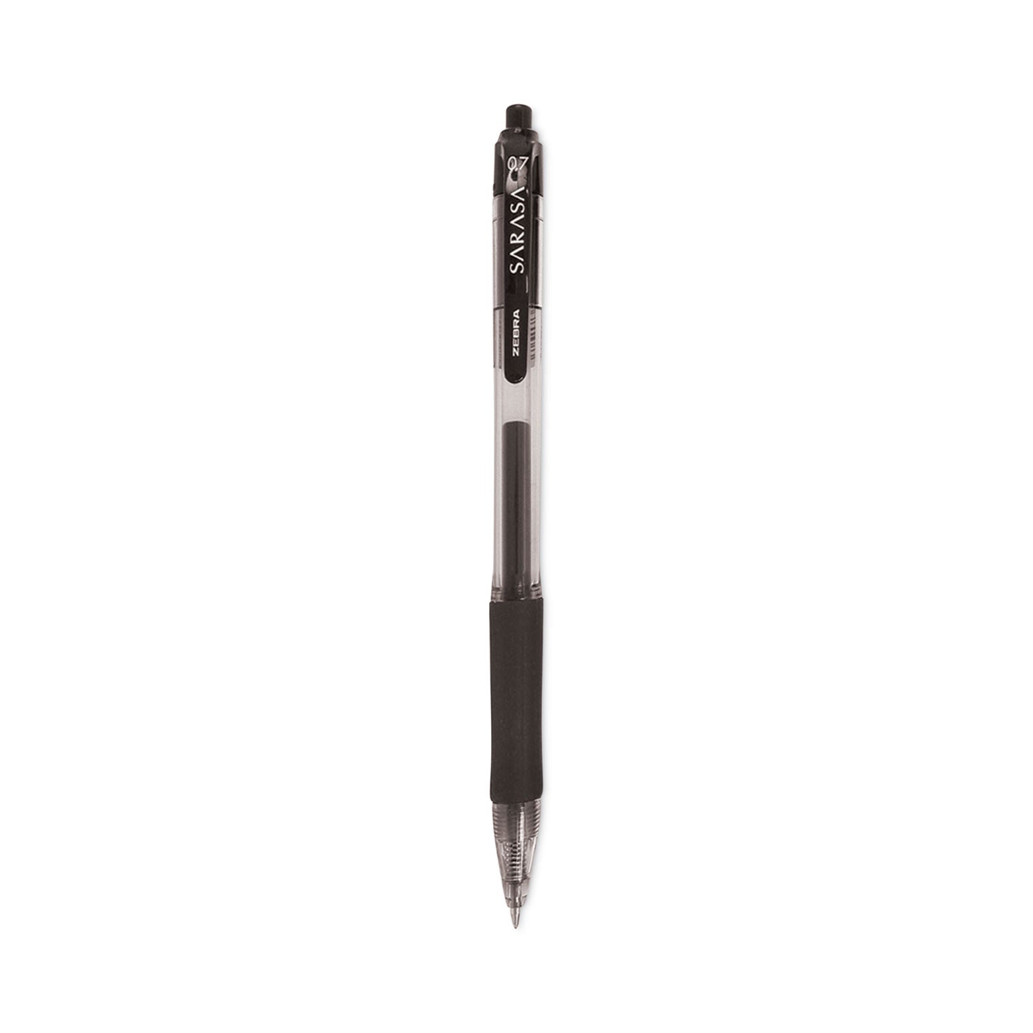 Sarasa Dry Gel X20 Gel Pen Value Pack, Retractable, Medium 0.7 mm, Black Ink, Clear/Black Barrel, 24/Box - 