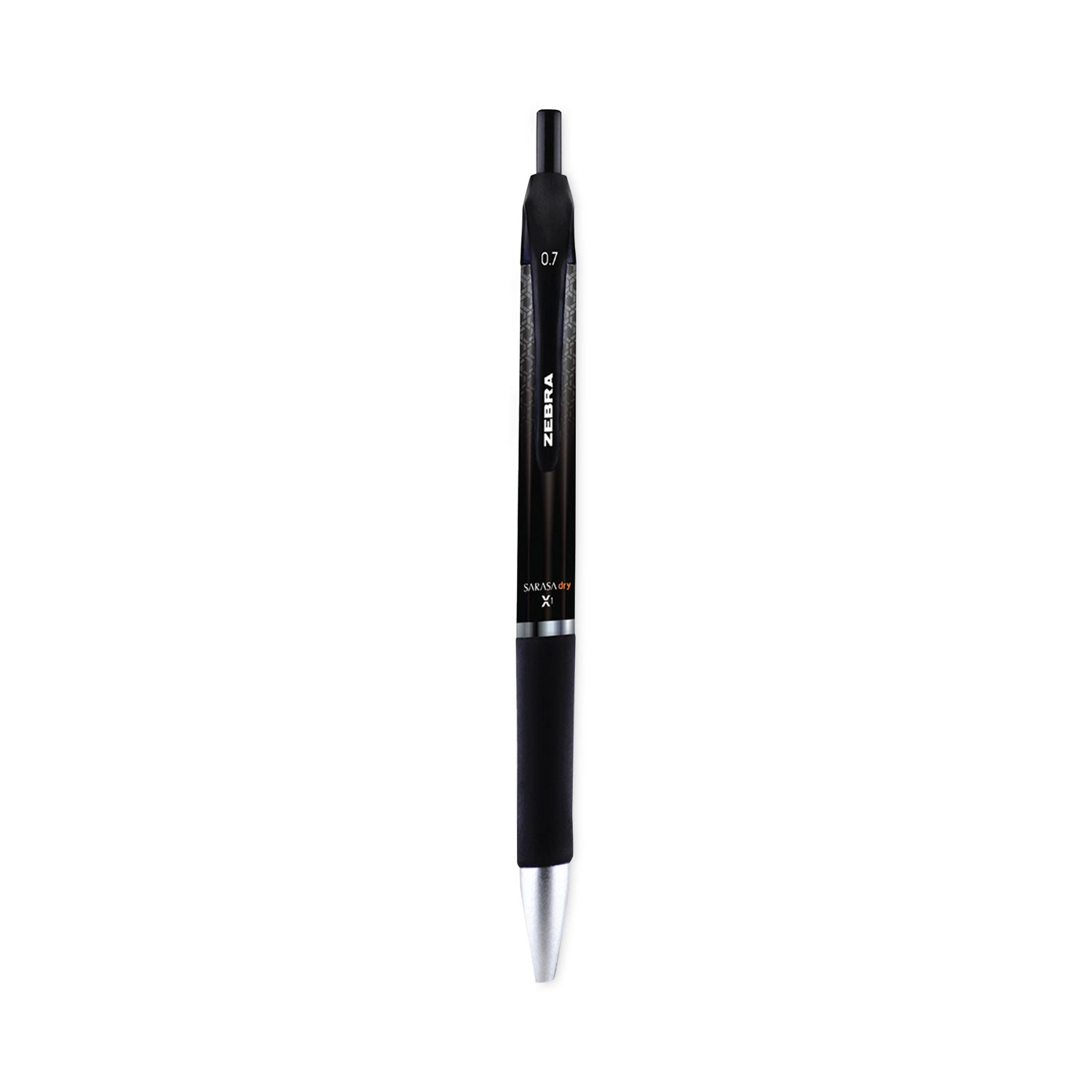 sarasa-dry-gel-x1-gel-pen-retractable-medium-07-mm-black-ink-black-barrel-12-pack_zeb45610 - 1