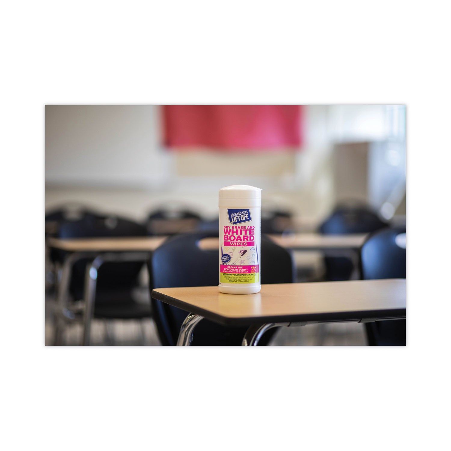 Dry Erase Cleaner Wipes, 7 x 12, 40/Canister - 