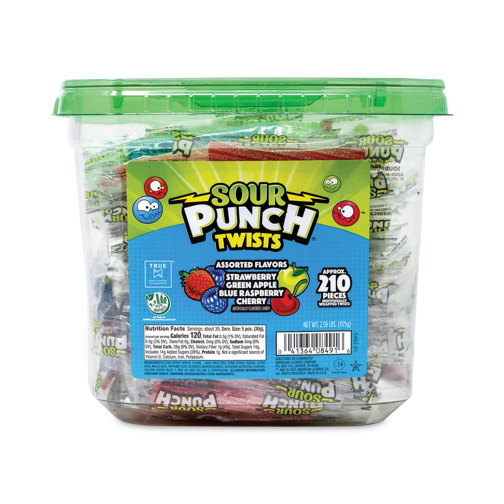 Twists, Variety, 2.59 lb Tub, Approx. 210 Pieces, Ships in 1-3 Business Days