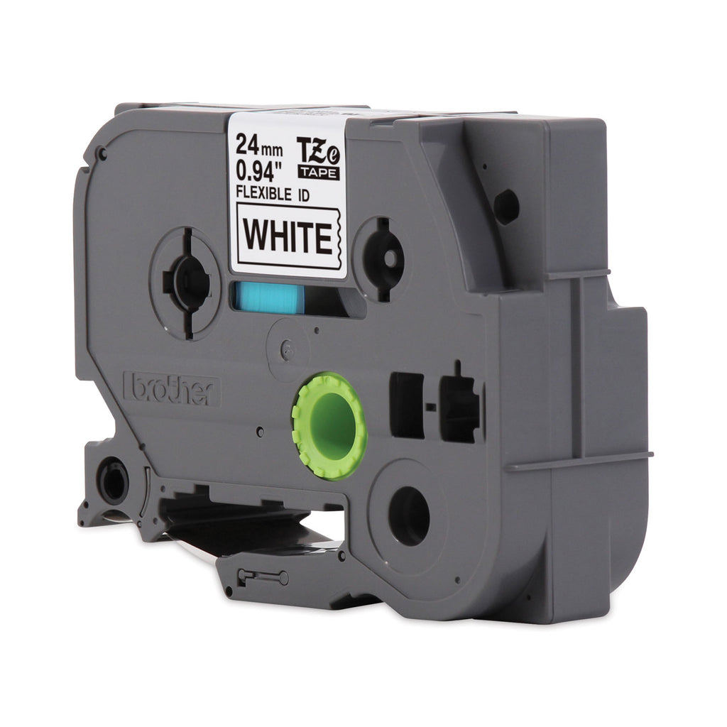 TZe Flexible Tape Cartridge for P-Touch Labelers, 0.94" x 26.2 ft, Black on White