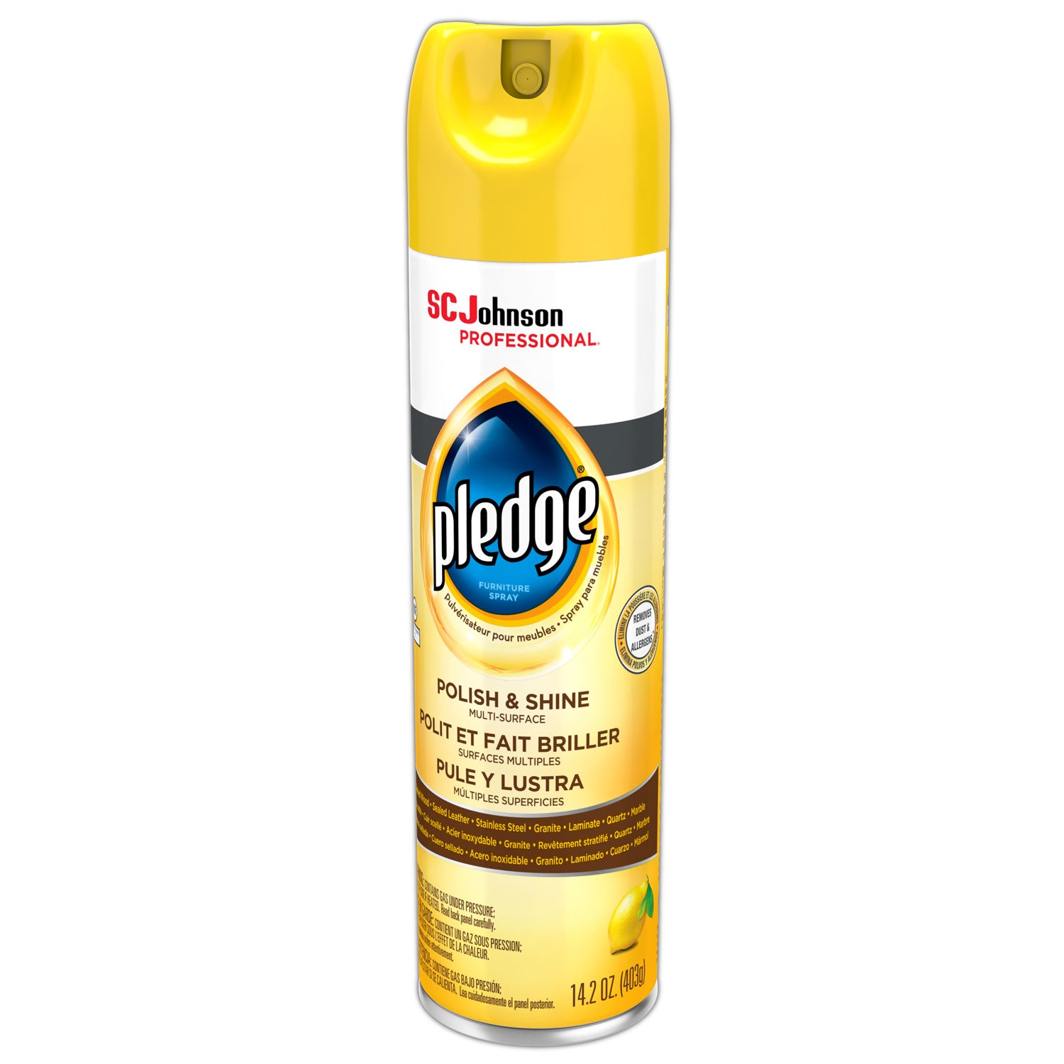 Furniture Polish, Lemon, 14.2 oz Aerosol Spray