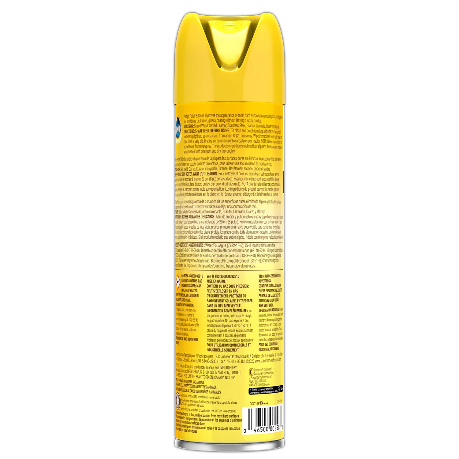 Furniture Polish, Lemon, 14.2 oz Aerosol Spray