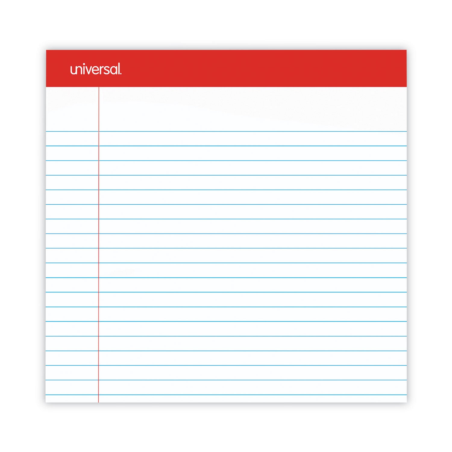 Perforated Ruled Writing Pads, Wide/Legal Rule, Red Headband, 50 White 8.5 x 14 Sheets, Dozen - 