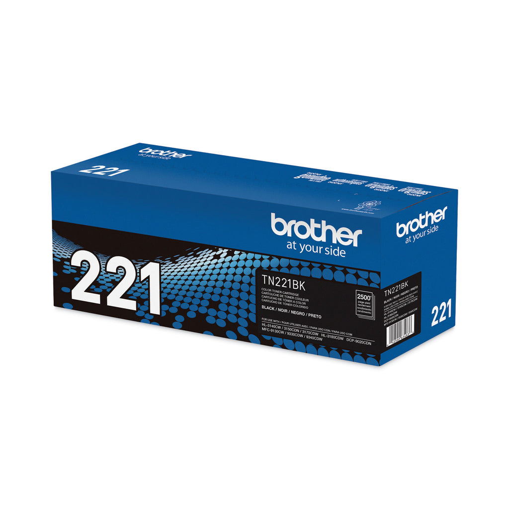 TN221BK Toner, 2,500 Page-Yield, Black