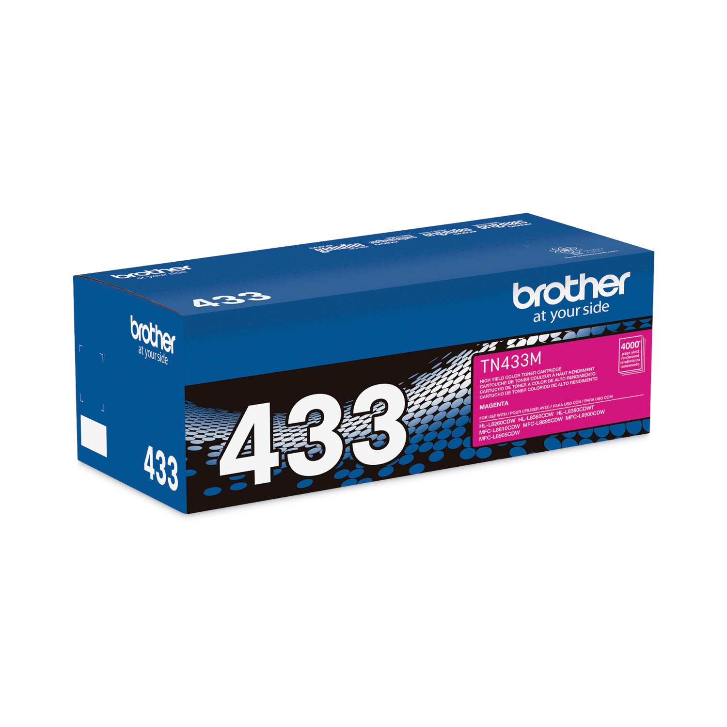 TN433M High-Yield Toner, 4,000 Page-Yield, Magenta
