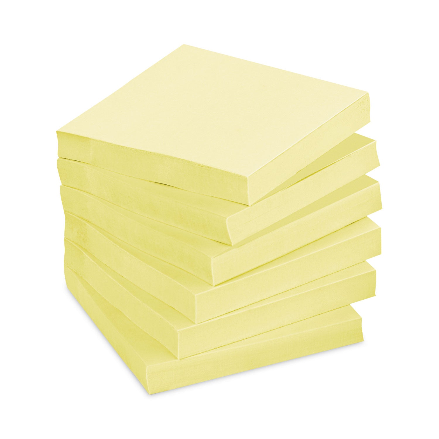 Pads in Canary Yellow, 3" x 3", 90 Sheets/Pad, 12 Pads/Pack - 