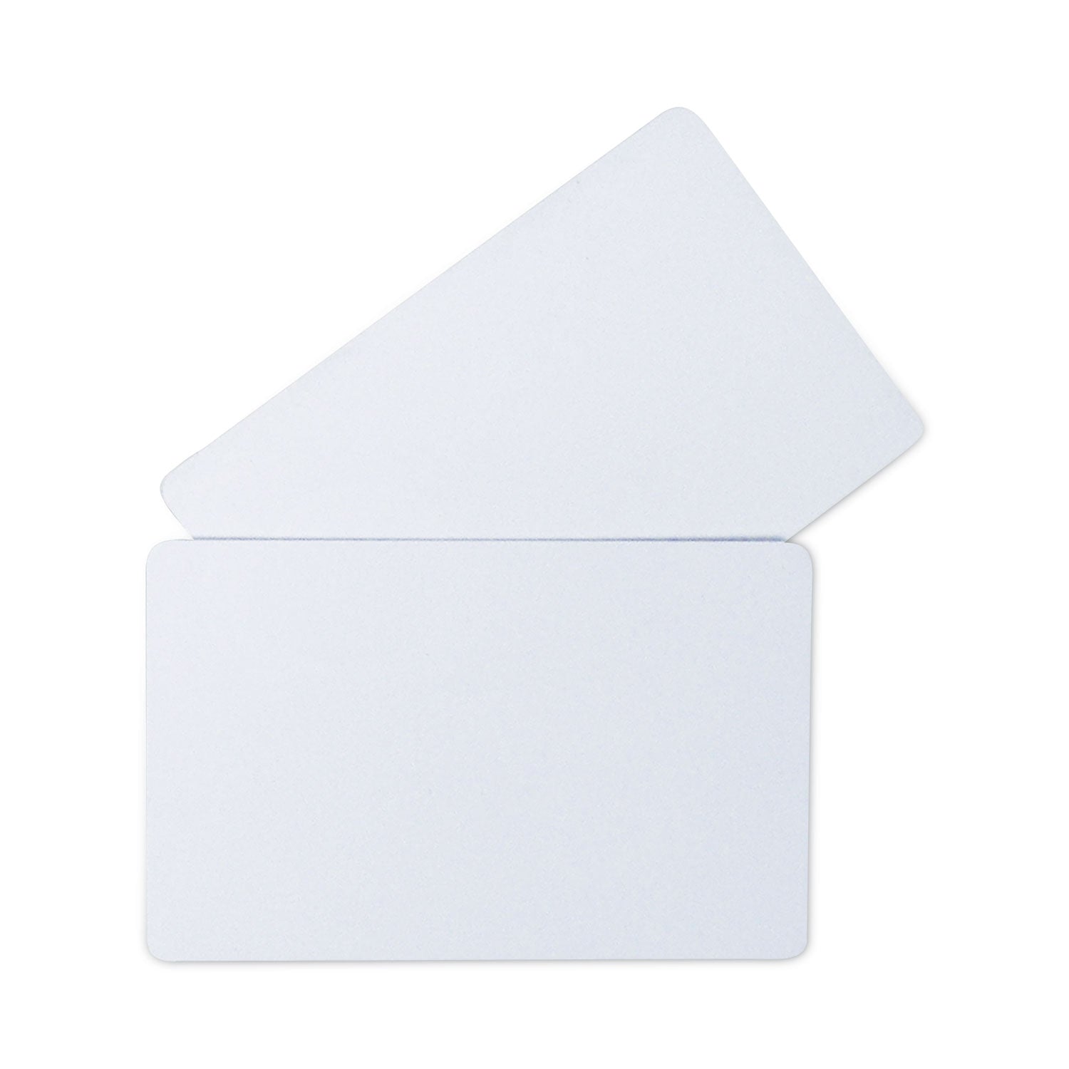 PVC ID Badge Card, 3.38 x 2.13, White, 100/Pack - 