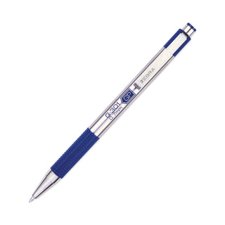 G-301 Gel Pen, Retractable, Medium 0.7 mm, Blue Ink, Stainless Steel/Blue Barrel, 2/Pack