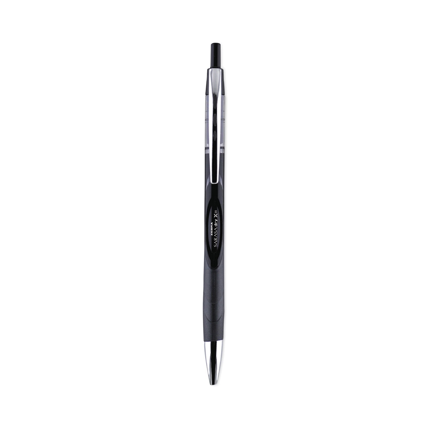 sarasa-dry-gel-x30-gel-pen-retractable-medium-07-mm-black-ink-black-silver-barrel-24-pack_zeb47024 - 1