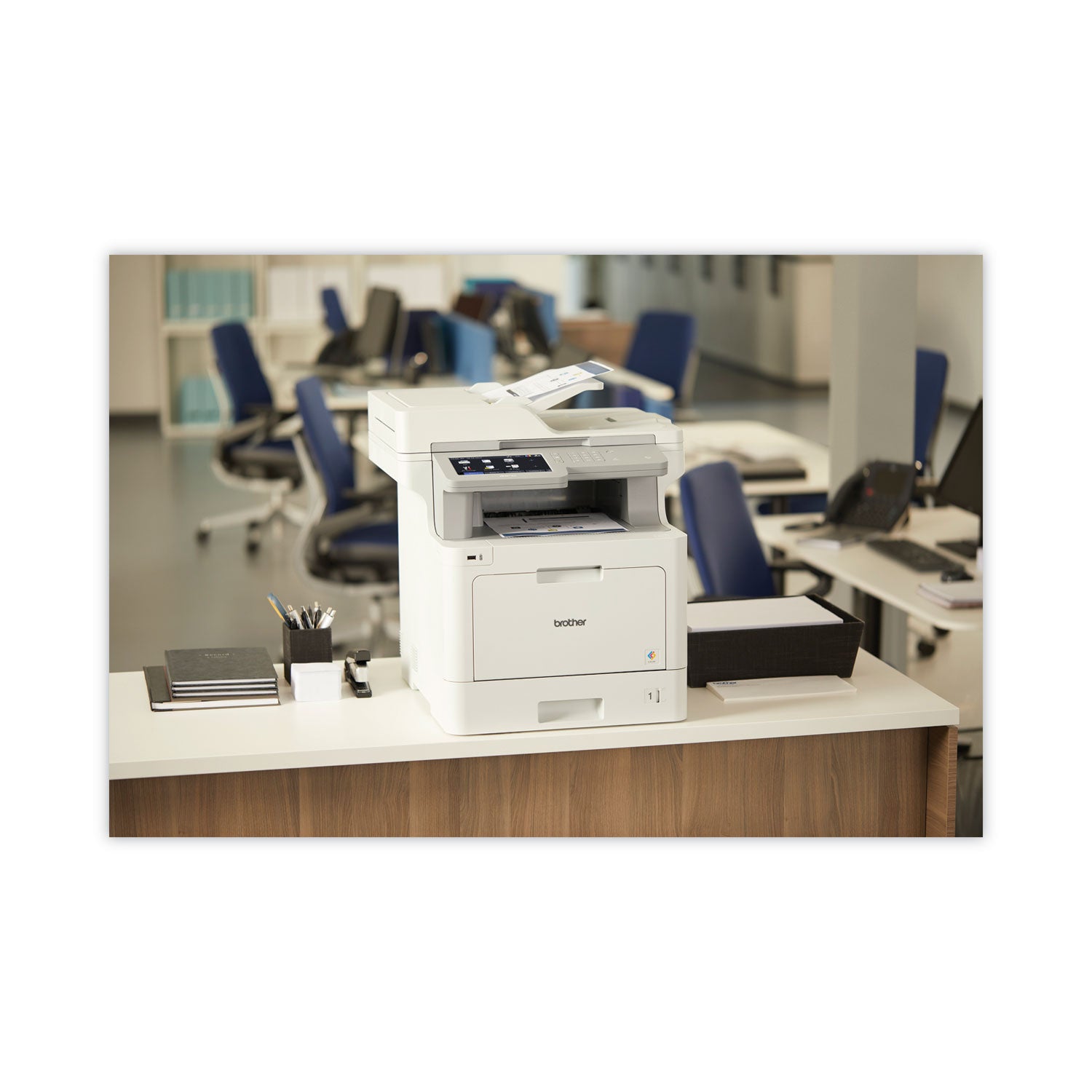 Brother Business Color Laser All-in-One MFC-L9570CDW - Duplex Printing - Wireless LAN - Copier/Fax/Printer/Scanner - 33 ppm Mono/33 ppm Color - 2400 x 600 dpi Print - 7" LCD Touchscreen - Gigabit Ethernet - USB 2.0 - 4