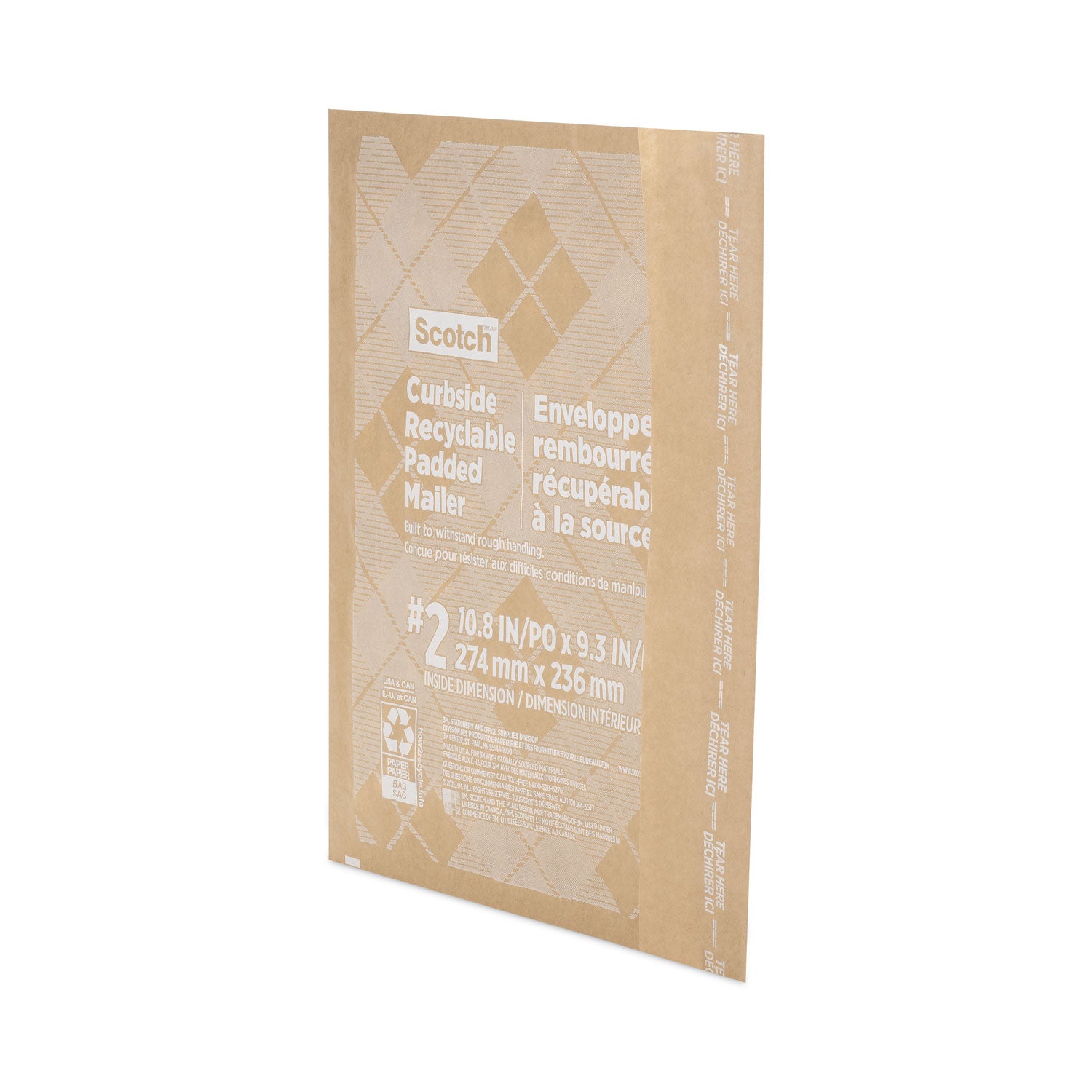 curbside-recyclable-padded-mailer-#2-bubble-cushion-self-adhesive-closure-1125-x-12-natural-kraft-100-carton_mmmcr21 - 3