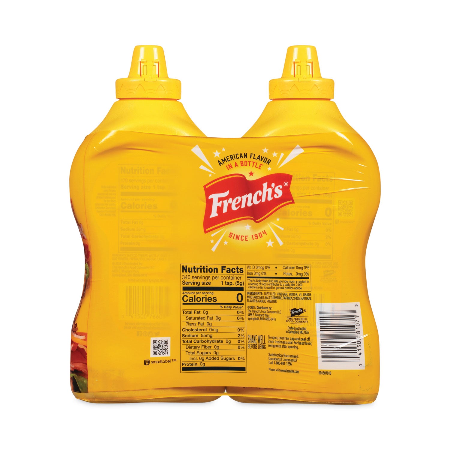 Classic Yellow Mustard, 30 oz Bottle, 2/Pack, Ships in 1-3 Business Days