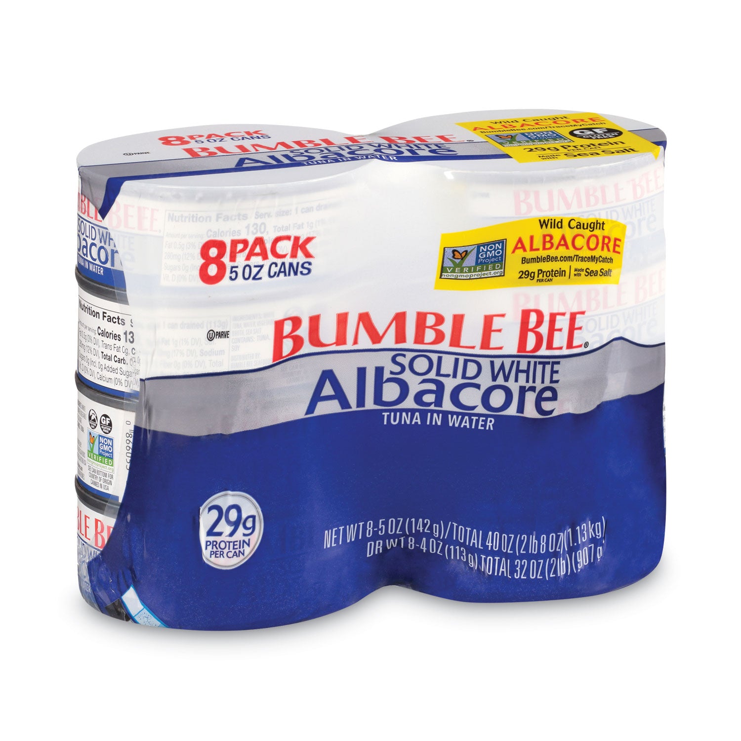 Solid White Albacore Tuna in Water, 5 oz Can, 8/Pack, Ships in 1-3 Business Days