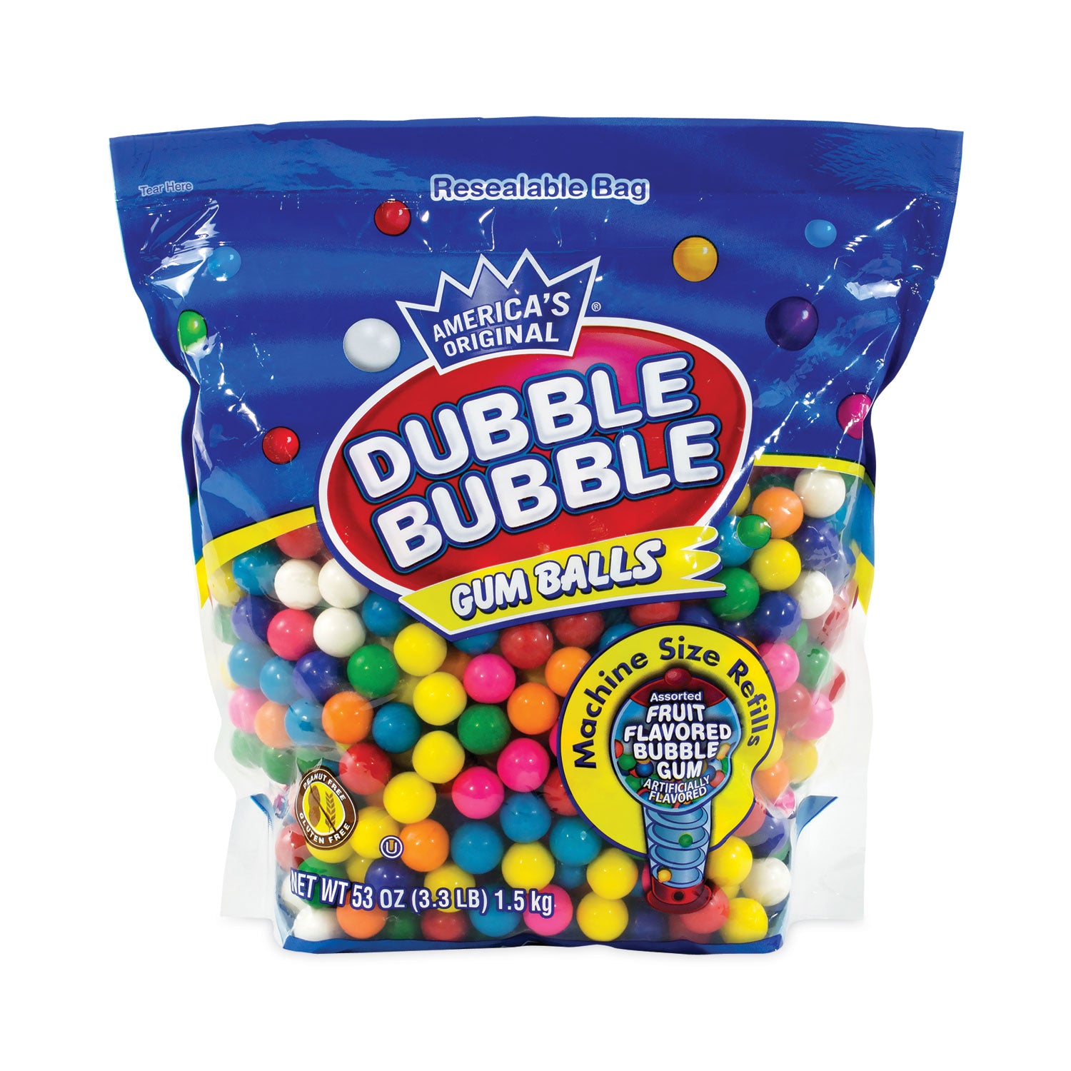 Original Gum Balls, 3.3 lb Bag, Assorted Flavors, Ships in 1-3 Business Days