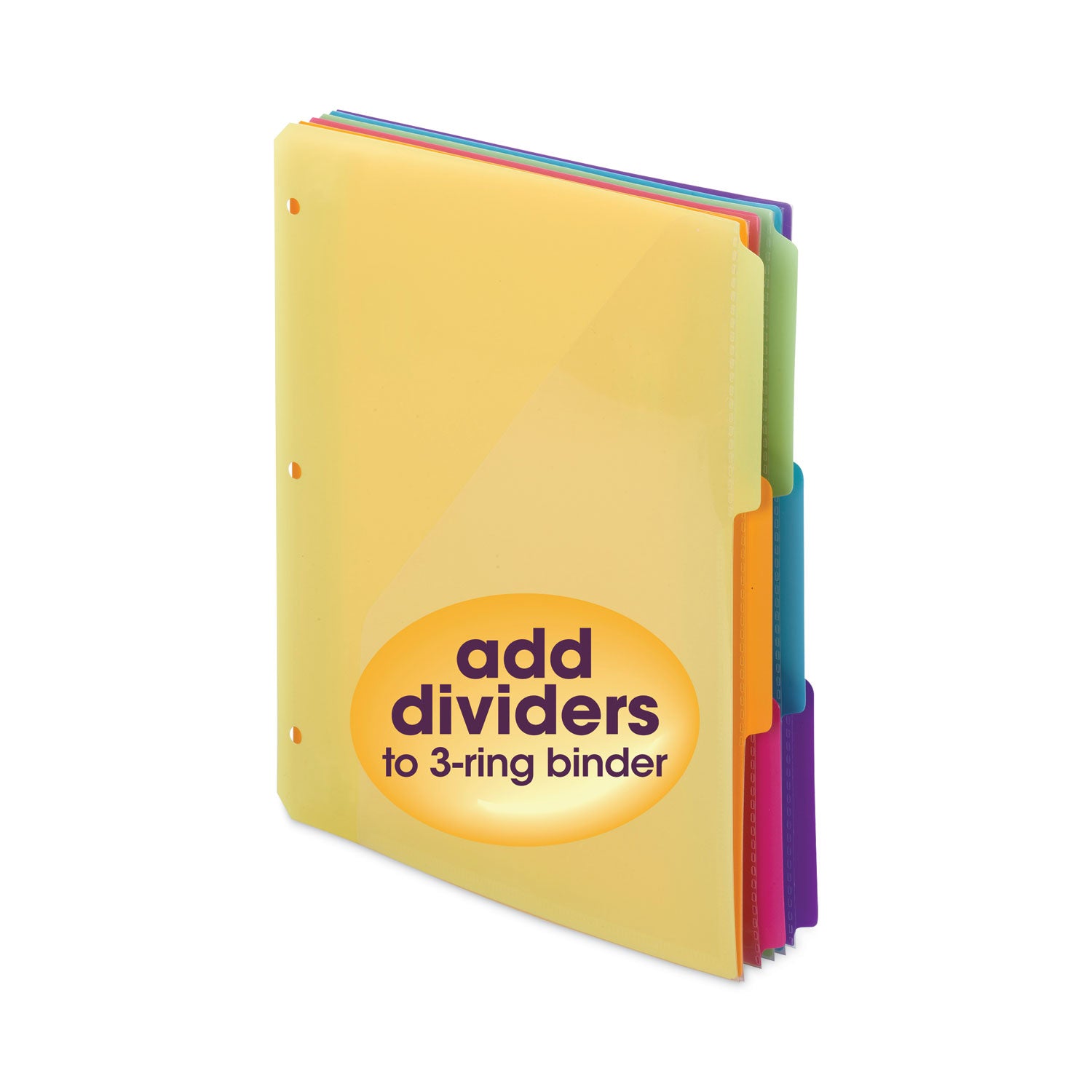 three-ring-binder-poly-index-dividers-with-pocket-975-x-1125-assorted-colors-30-box_smd89421 - 2