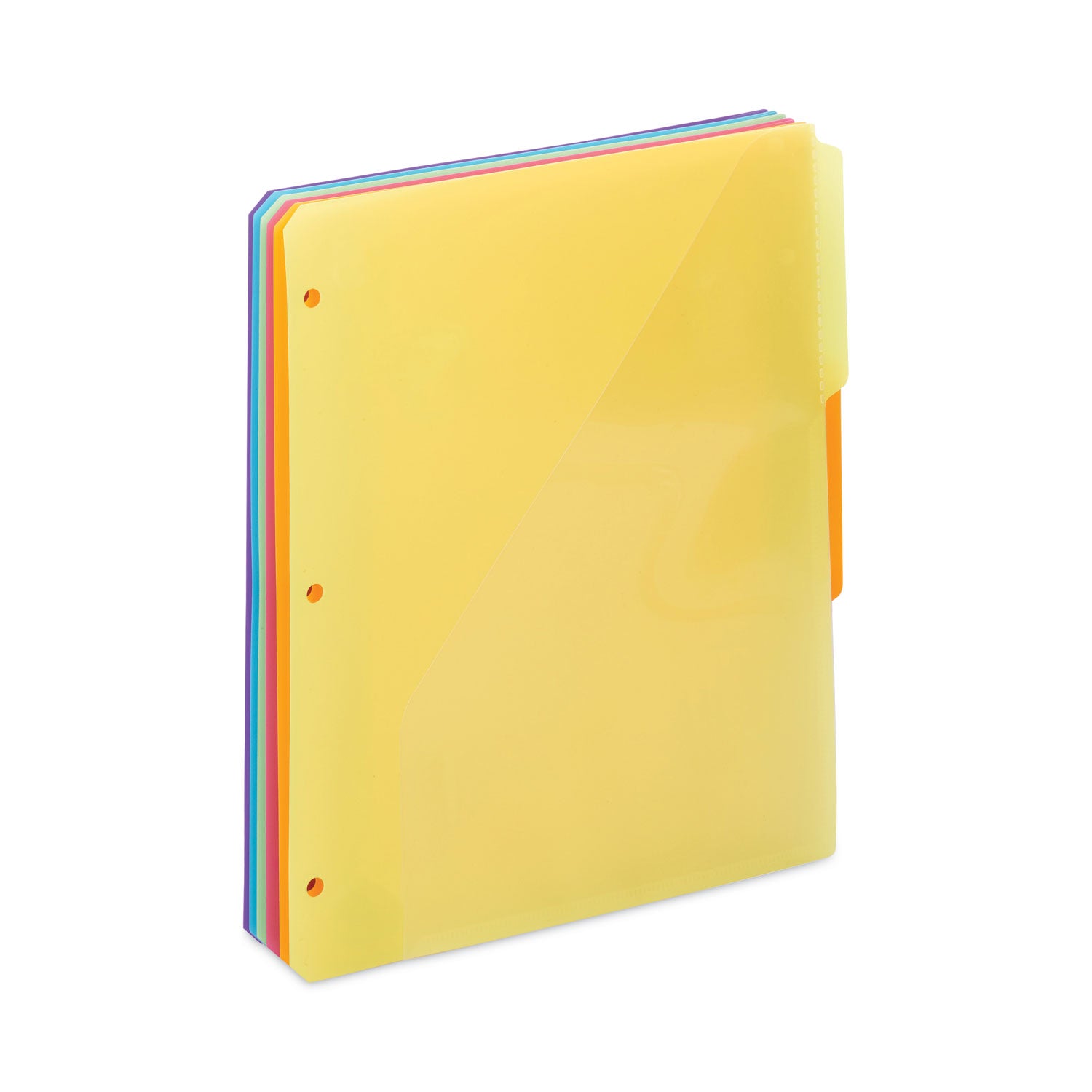 three-ring-binder-poly-index-dividers-with-pocket-975-x-1125-assorted-colors-30-box_smd89421 - 3