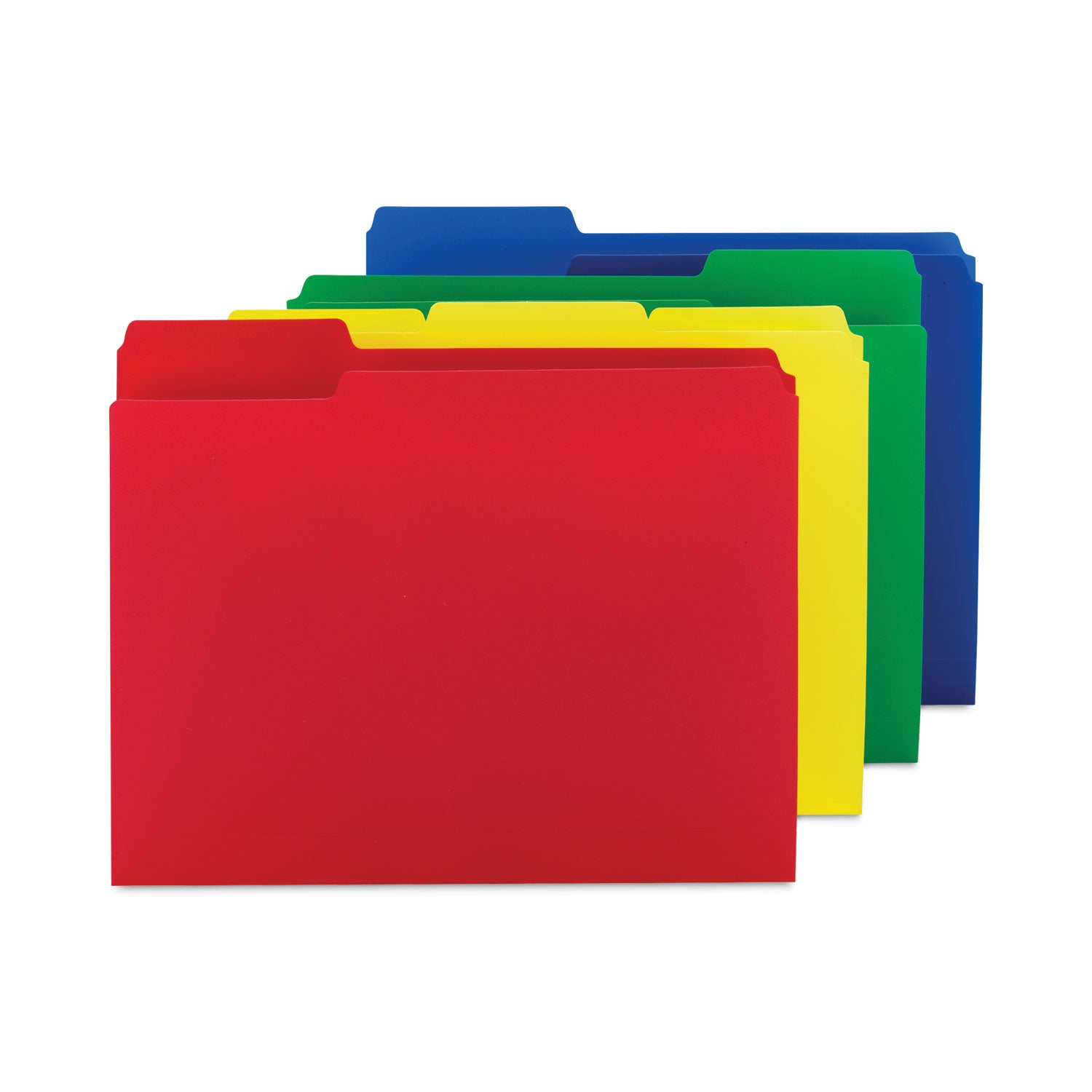 top-tab-poly-colored-file-folders-1-3-cut-tabs-assorted-letter-size-075-expansion-assorted-colors12-pack_smd10505 - 1