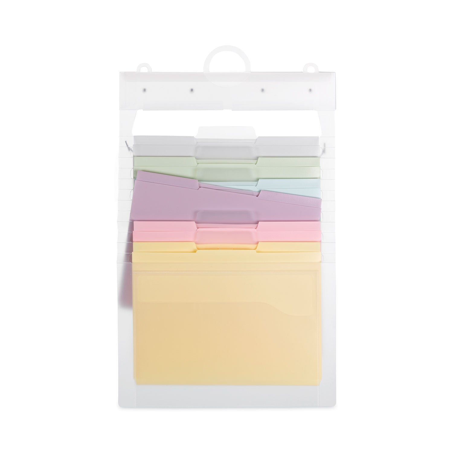 cascading-wall-organizer-6-sections-letter-size-1425-x-2425-blue-clear-gray-green-orange-pink-purple_smd92064 - 3