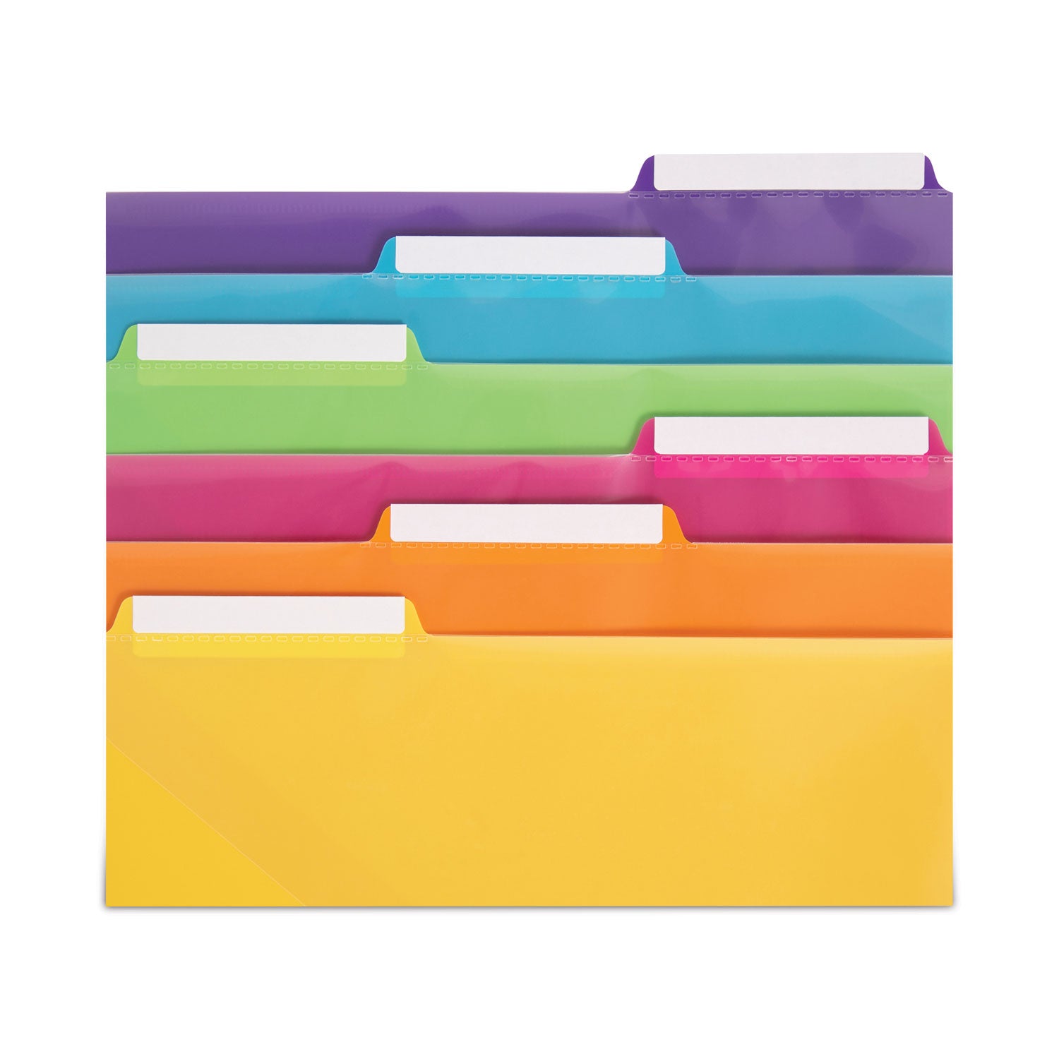 Three-Ring Binder Poly Index Dividers with Pocket, 9.75 x 11.25, Assorted Colors, 30/Box