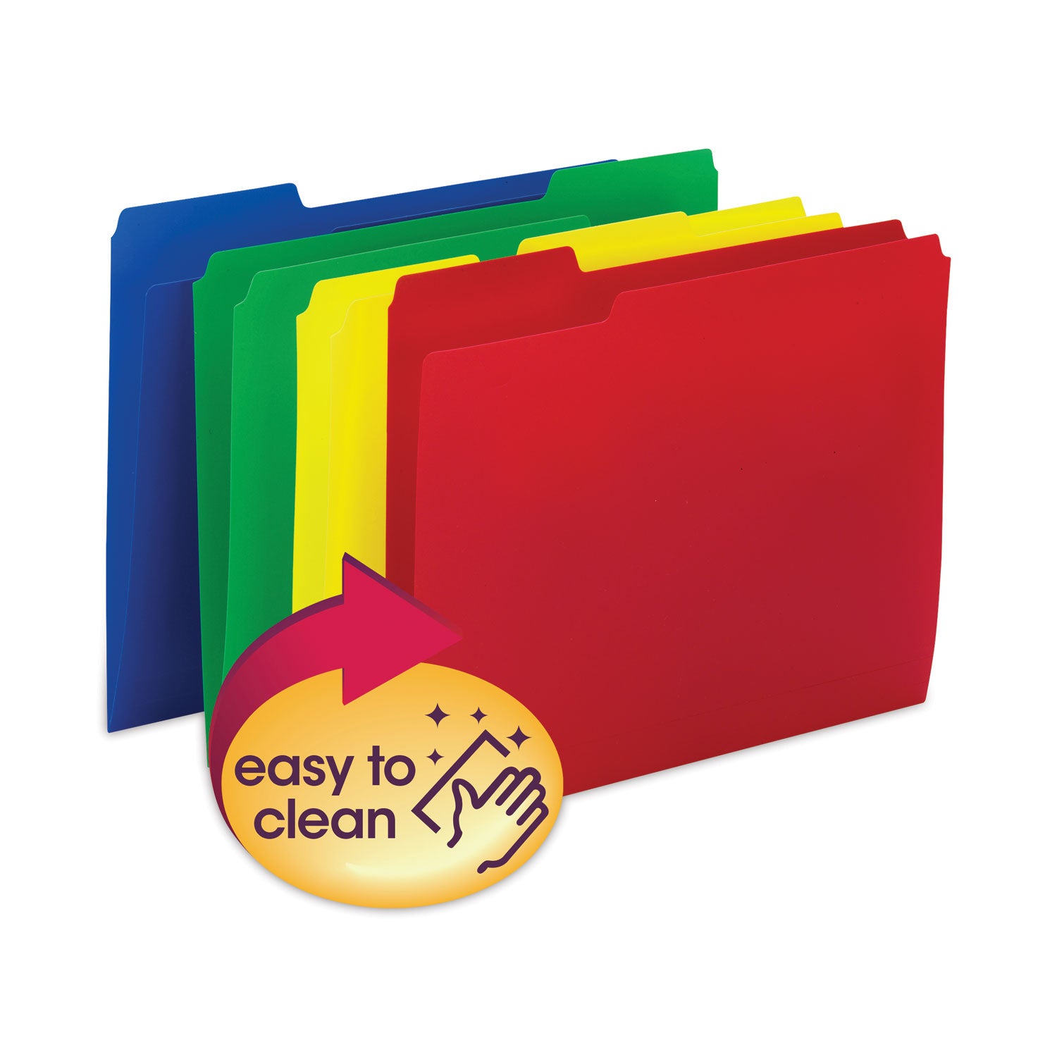 top-tab-poly-colored-file-folders-1-3-cut-tabs-assorted-letter-size-075-expansion-assorted-colors12-pack_smd10505 - 2