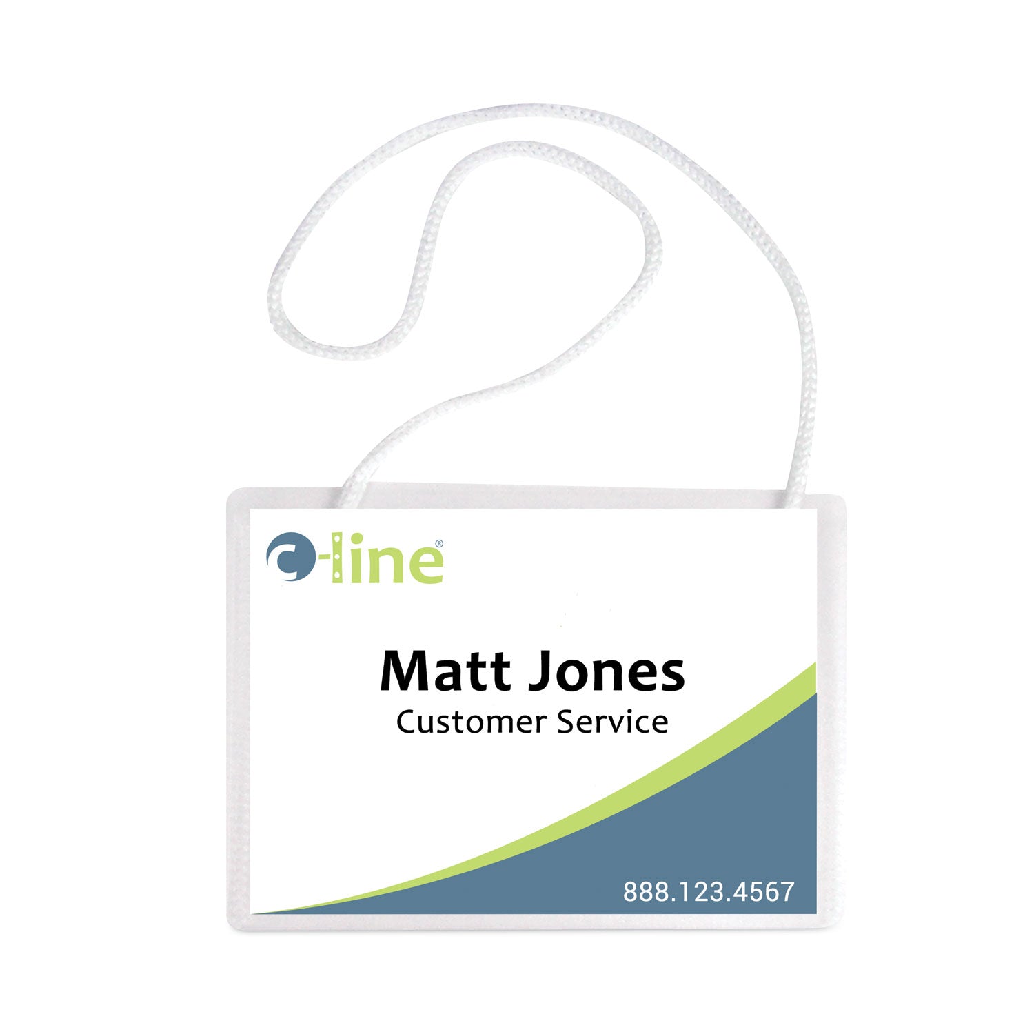 Specialty Name Badge Holder Kits, 4 x 3, Horizontal Orientation, White, 50/Box - 