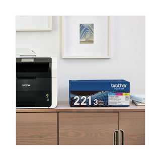TN2213PK Toner, 1,400 Page-Yield, Cyan/Magenta/Yellow