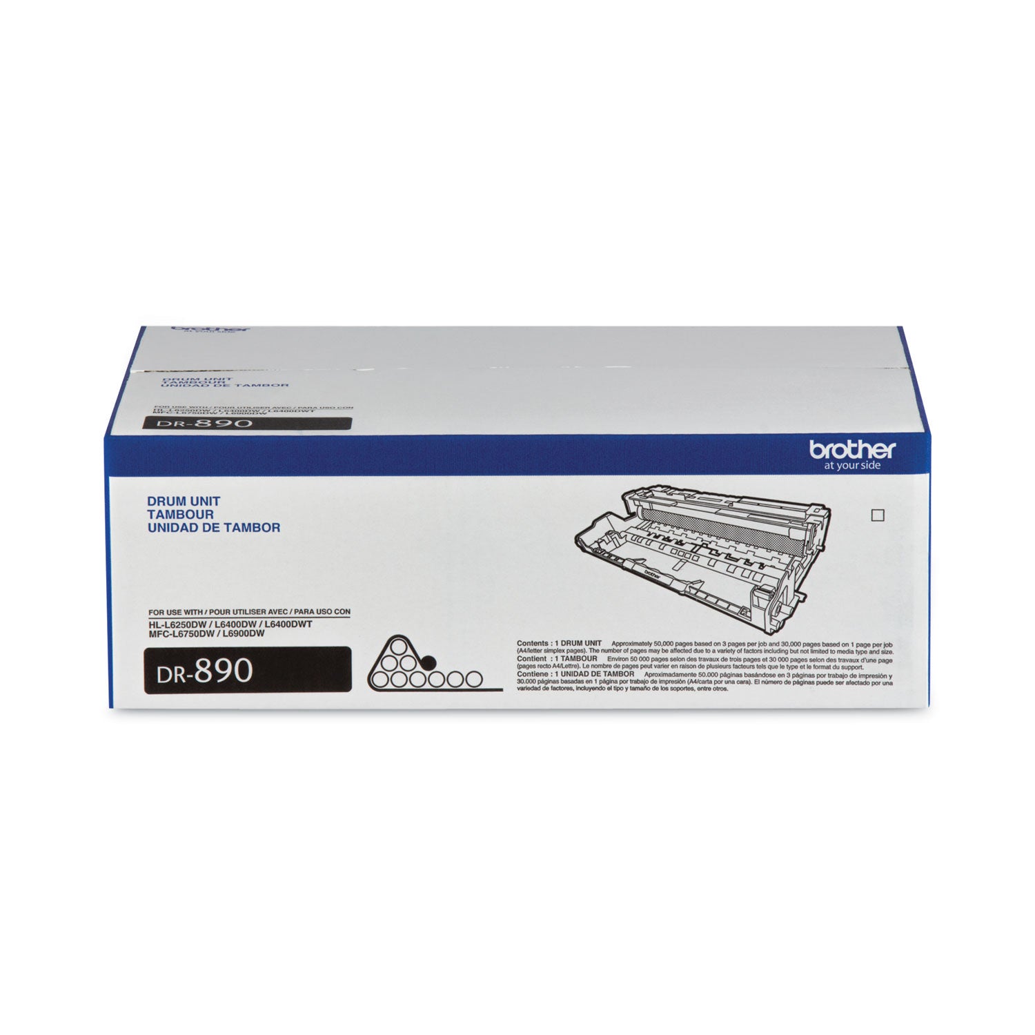 Brother DR890 Imaging Drum - Laser Print Technology - 50000 - 1 Each - Black - 5