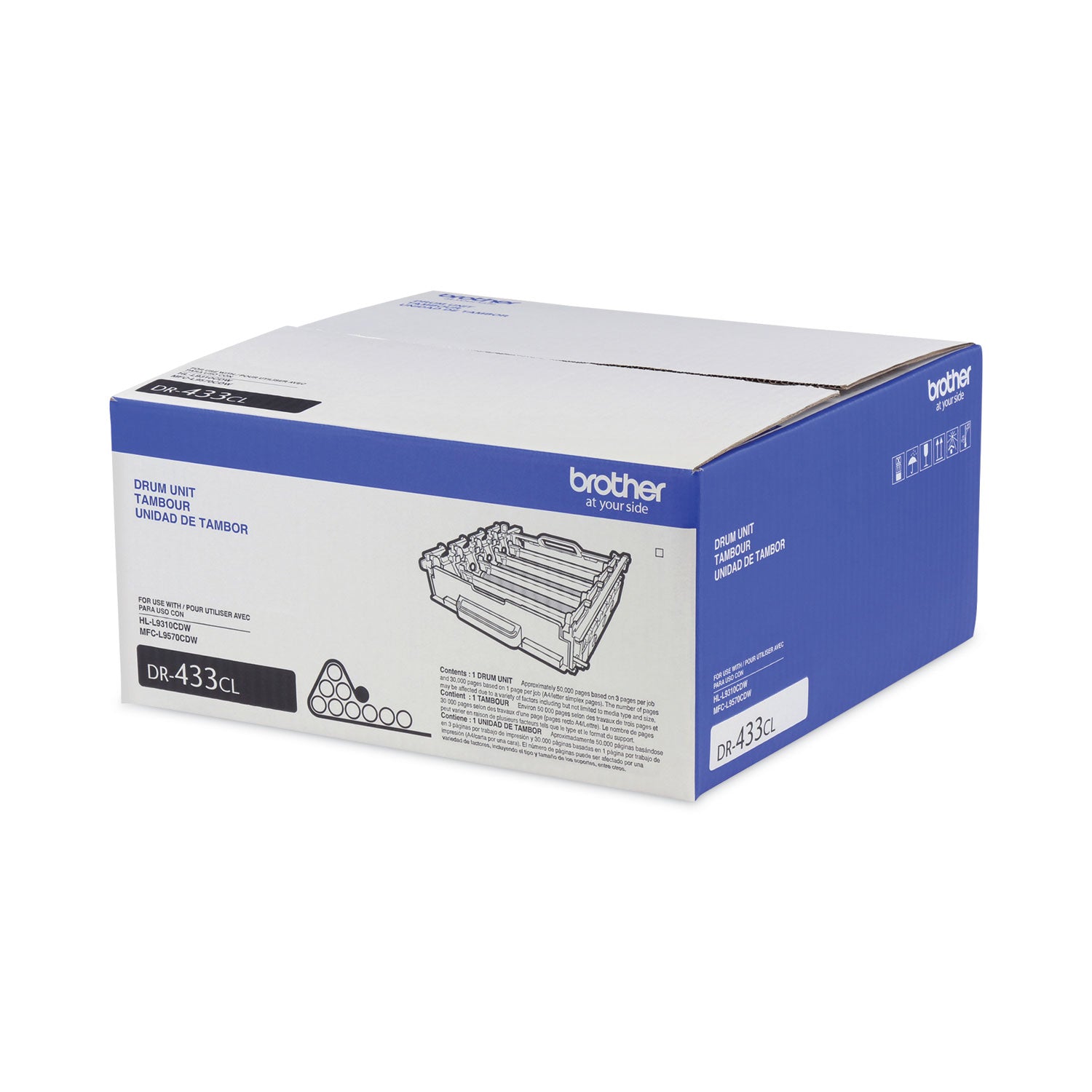Brother DR433CL Imaging Drum - Laser Print Technology - 50000 Pages - Color - 5