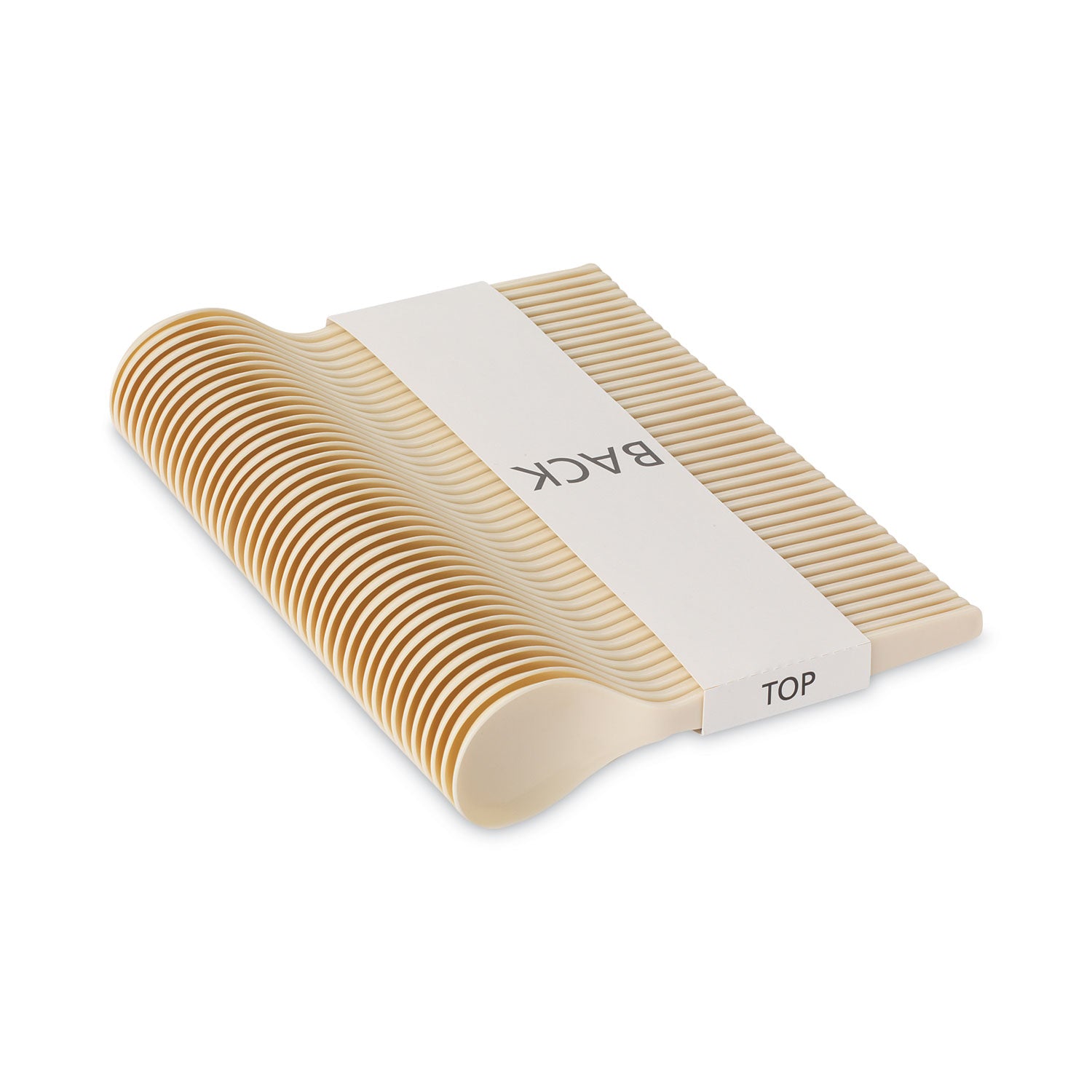 SmartStock Plastic Cutlery Refill, Soup Spoon, 6", Series-O Mediumweight, Beige, 40/Pack, 24 Packs/Carton
