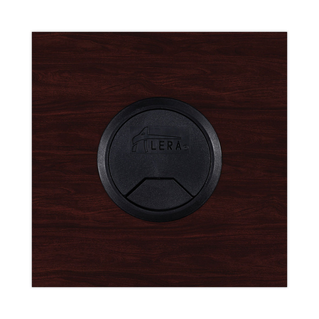 Alera Valencia Series Reversible Return/Bridge Shell, 47.25w x 23.63d x 29.5h, Mahogany