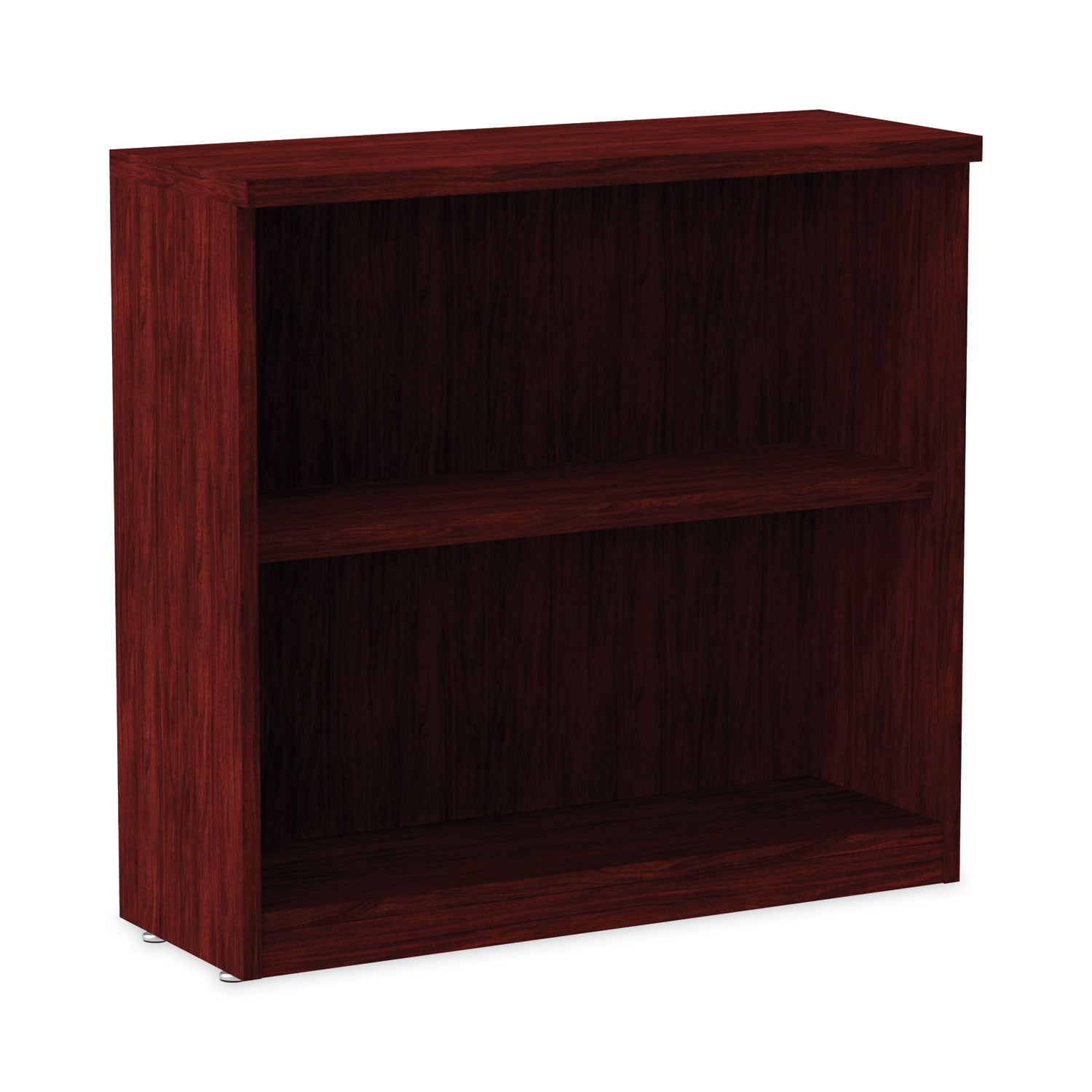 Alera Valencia Series Bookcase, Two-Shelf, 31.75w x 14d x 29.5h, Mahogany - 