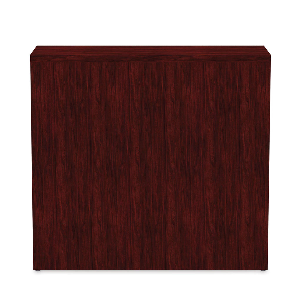 Alera Valencia Series Bookcase, Two-Shelf, 31.75w x 14d x 29.5h, Mahogany