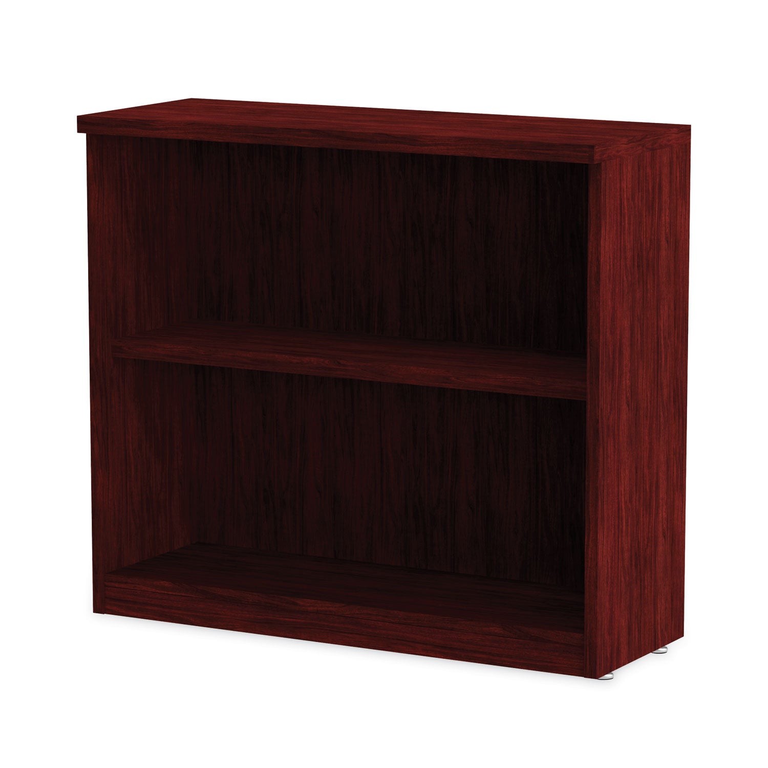 Alera Valencia Series Bookcase, Two-Shelf, 31.75w x 14d x 29.5h, Mahogany - 