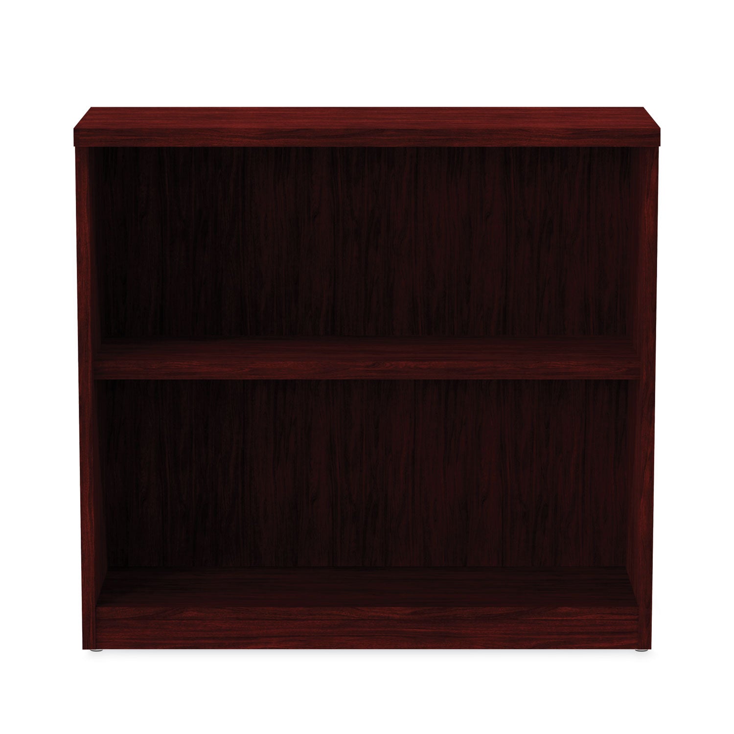 Alera Valencia Series Bookcase, Two-Shelf, 31.75w x 14d x 29.5h, Mahogany - 