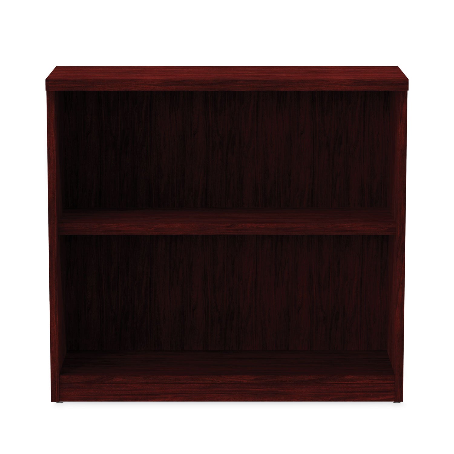 Alera Valencia Series Bookcase, Two-Shelf, 31.75w x 14d x 29.5h, Mahogany