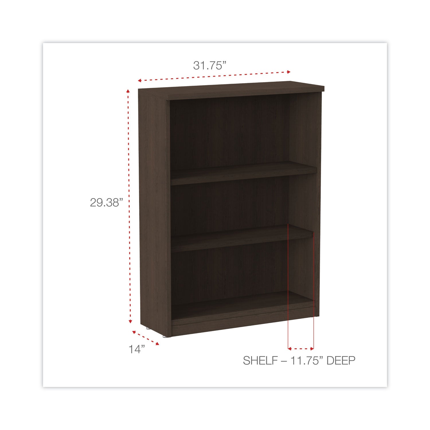 alera-valencia-series-bookcase-three-shelf-3175w-x-14d-x-3938h-espresso_aleva634432es - 2