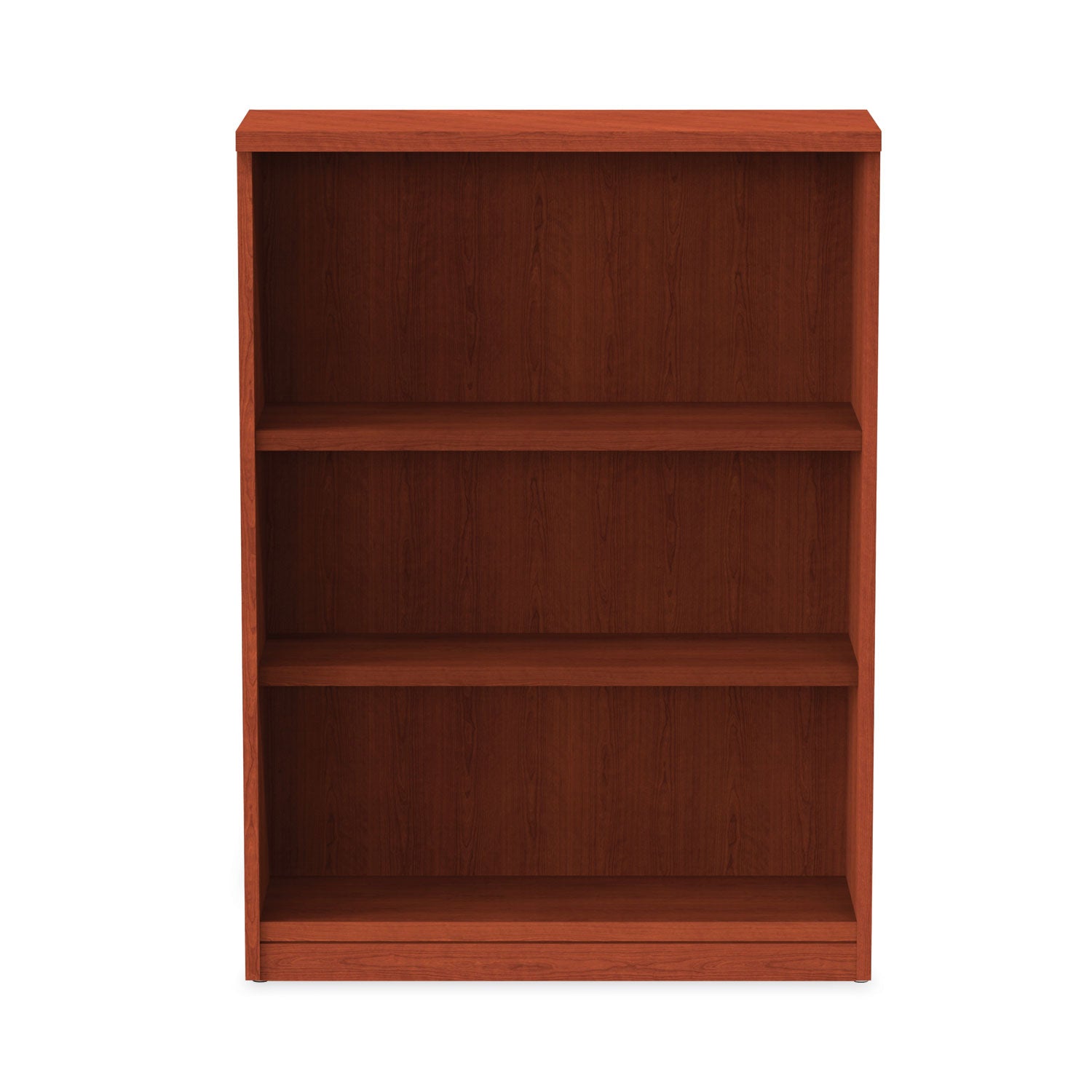 Alera Valencia Series Bookcase, Three-Shelf, 31.75w x 14d x 39.38h, Med Cherry