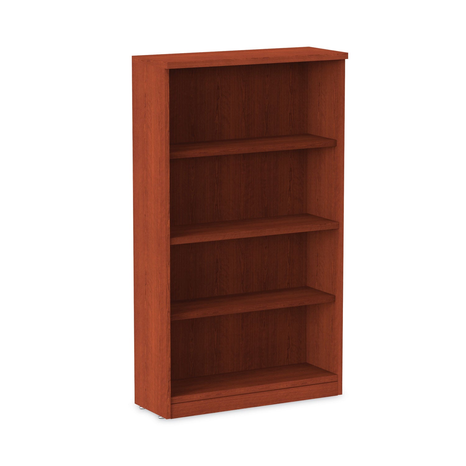 Alera Valencia Series Bookcase, Four-Shelf, 31.75w x 14d x 54.88h, Medium Cherry - 